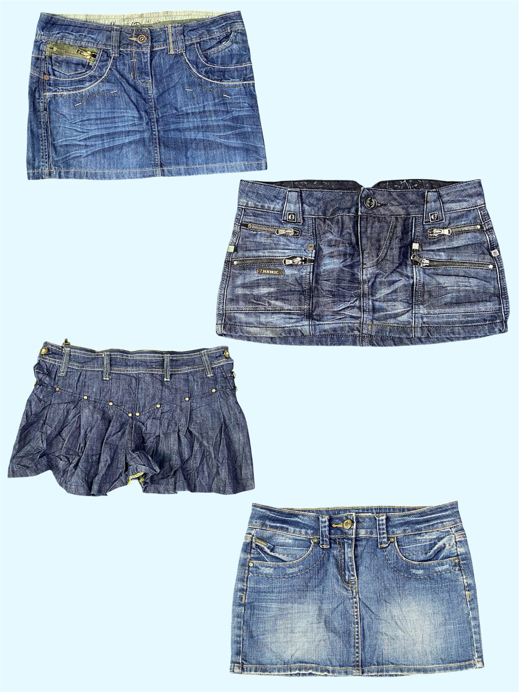 Y2K IT Girl Denim Mini Skirts(TS:1093)