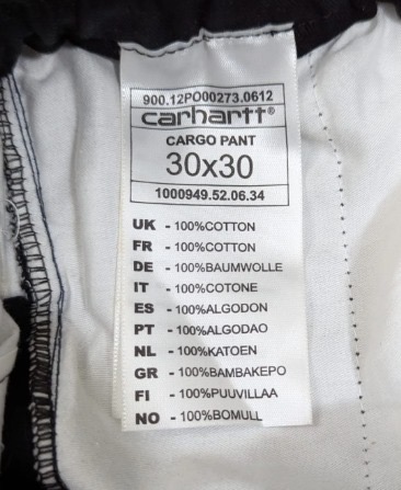 Carhartt schwarze Cargo-Hosen Überarbeitet Stil