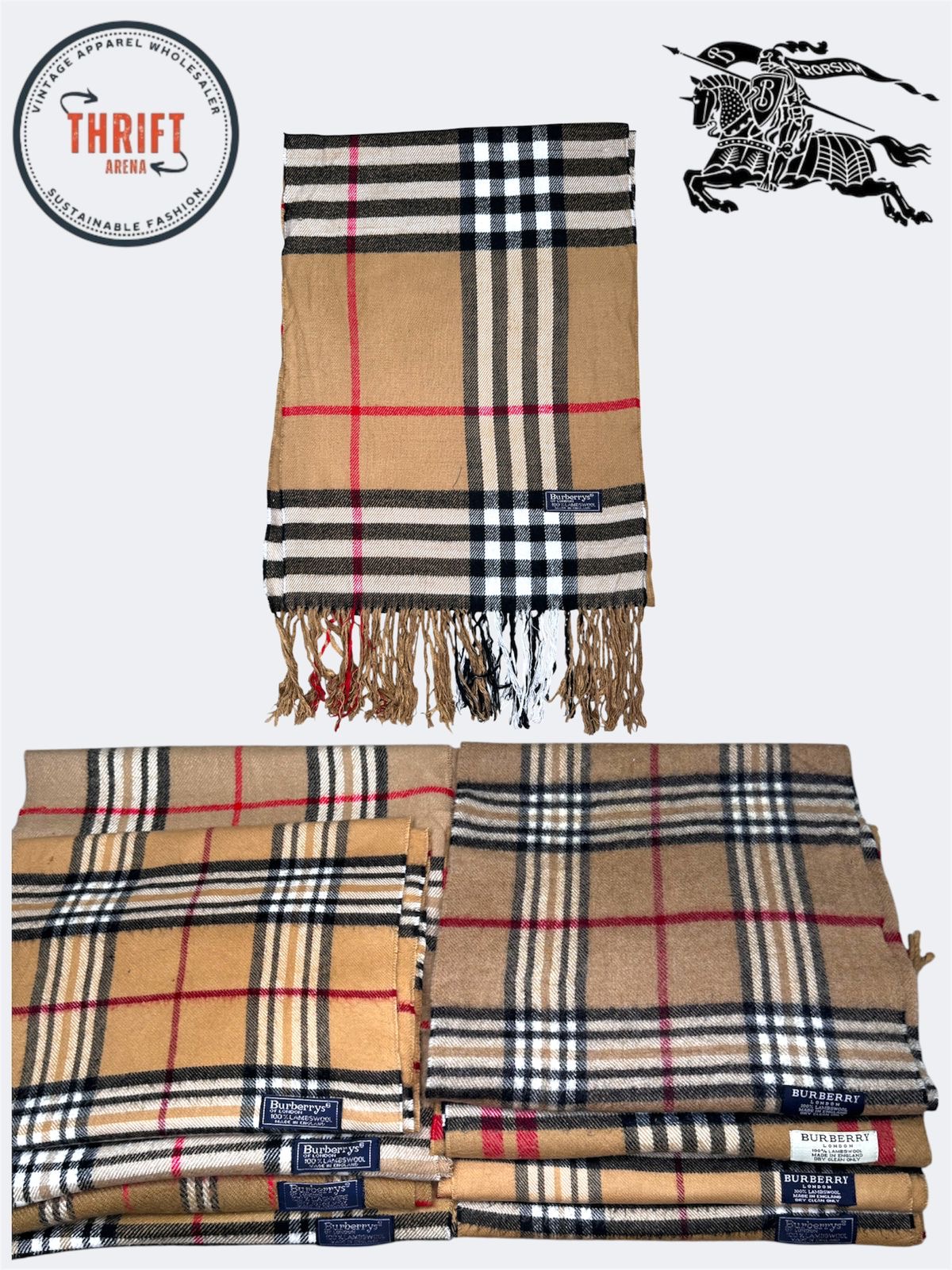 T1752 バーバリー ベージュ スカーフ 🧣