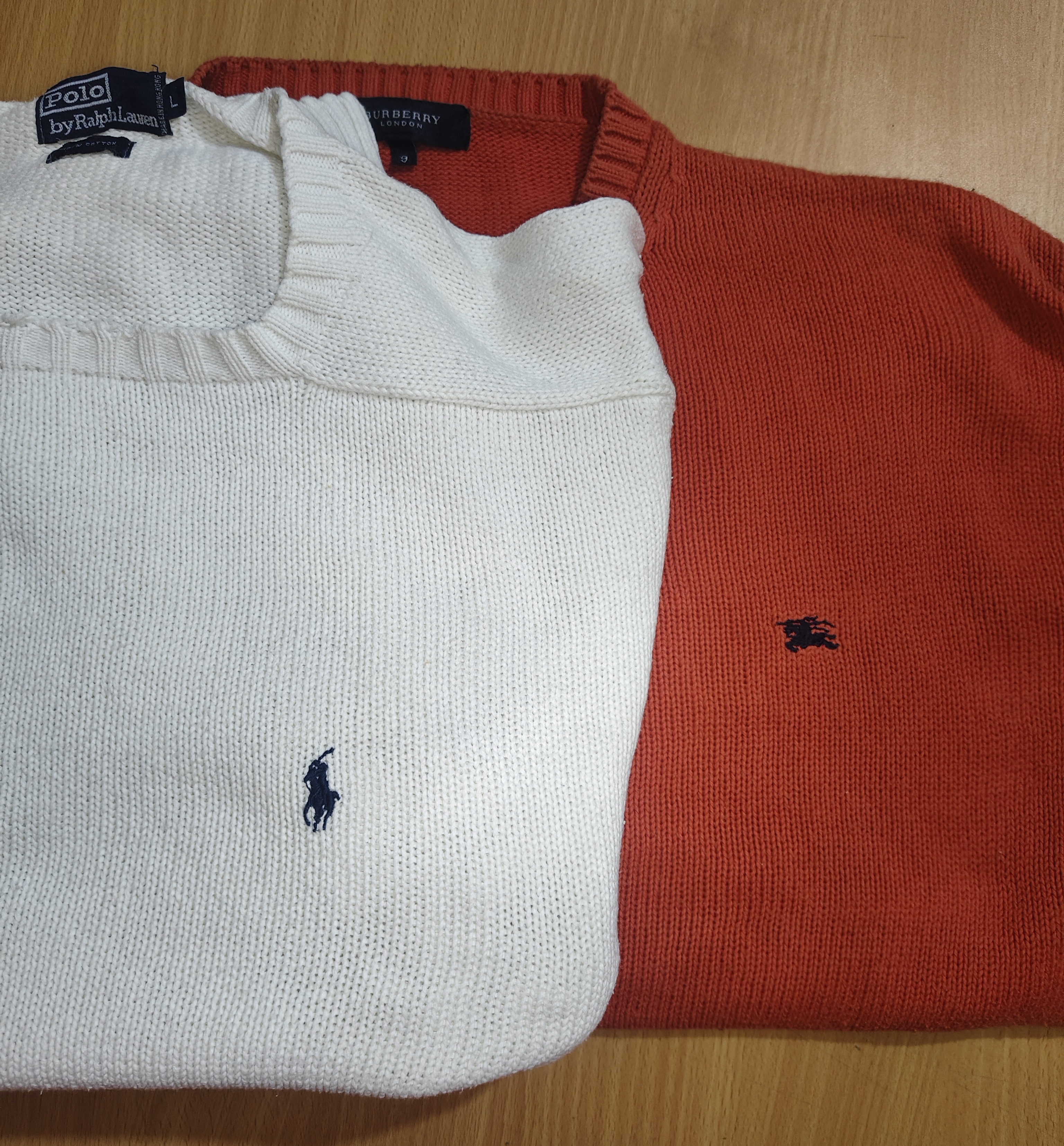 suéter Ralph Lauren & Burberry