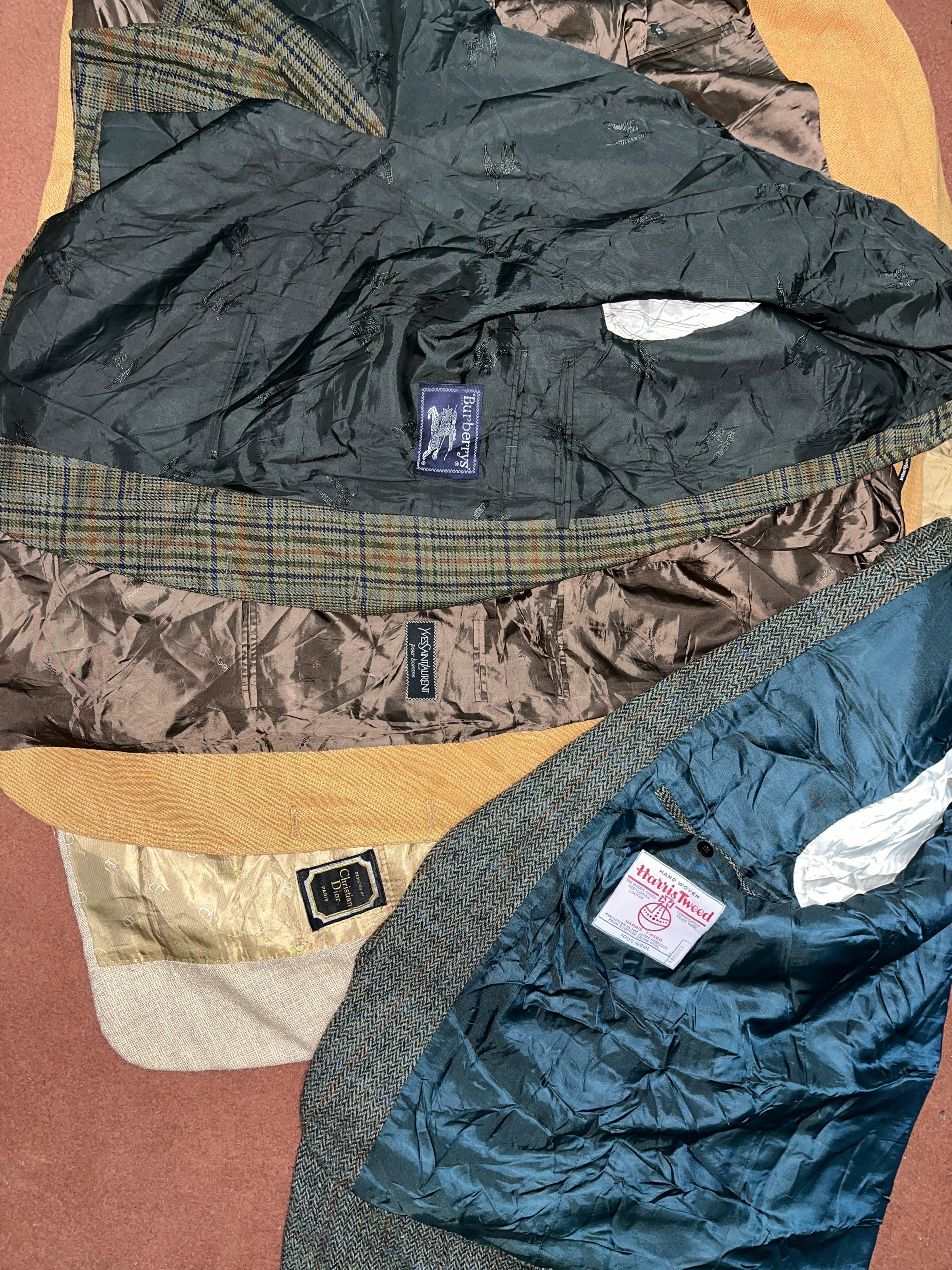 Premium Brand Blazers.Christian Dior, YSL, Burberry, Harris Tweed. (HR07)