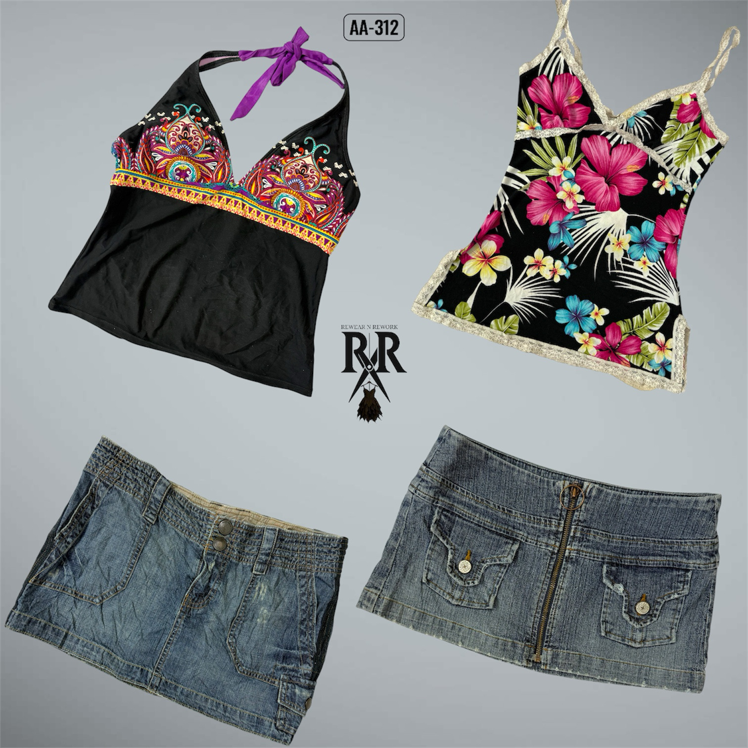 Y2K Black Rave Mix and Match (AA-312)