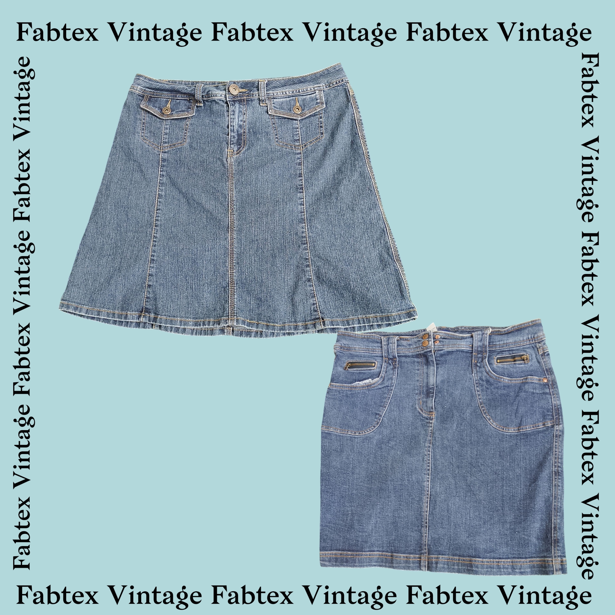 (FV-109) Y2K Denim Minirock