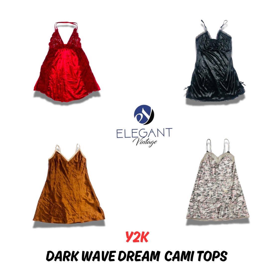 Y2K Dark Wave Dream Cami Tops - EV0810