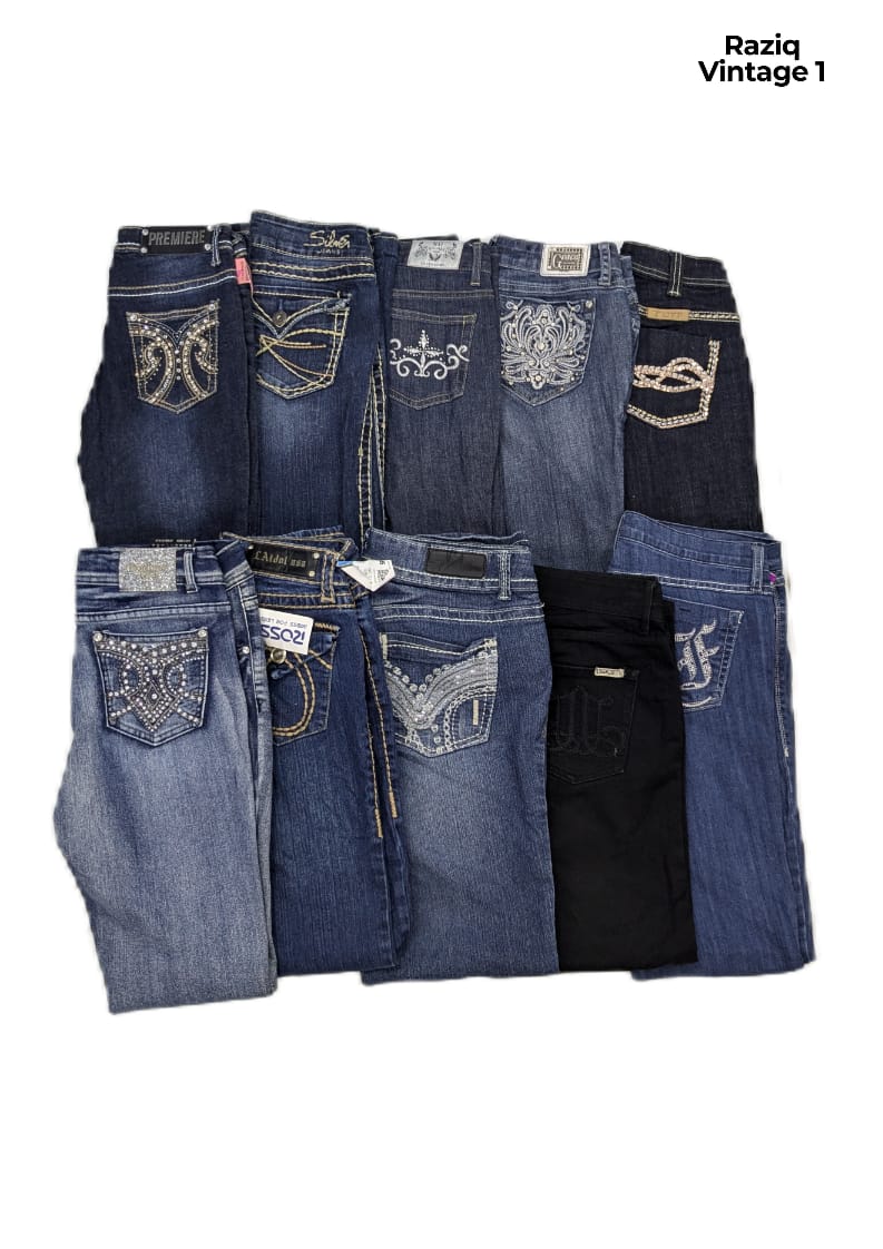 Jean droit femme Y2K