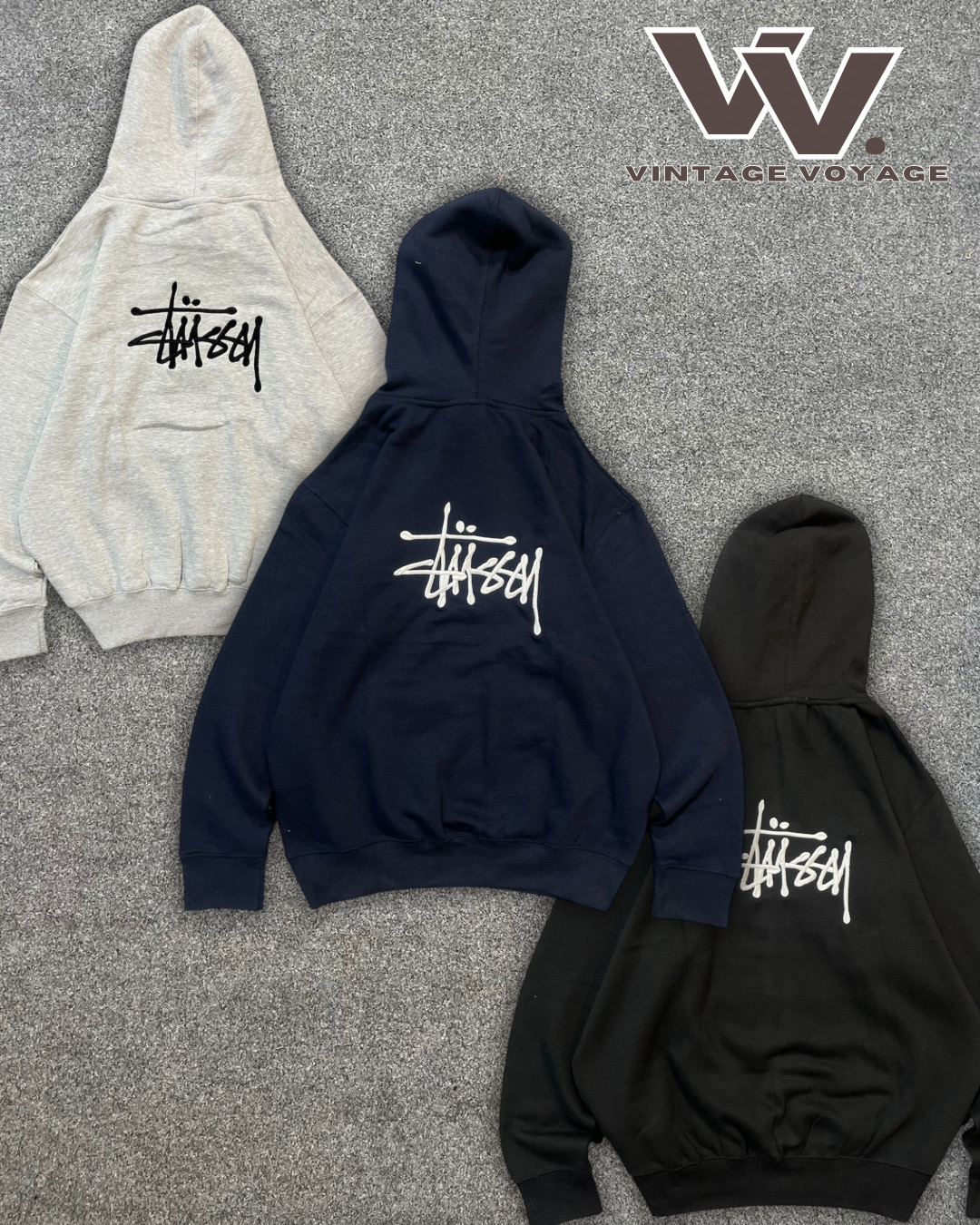Stussy リワークスタイル 刺繍パーカーフーディ #101025
