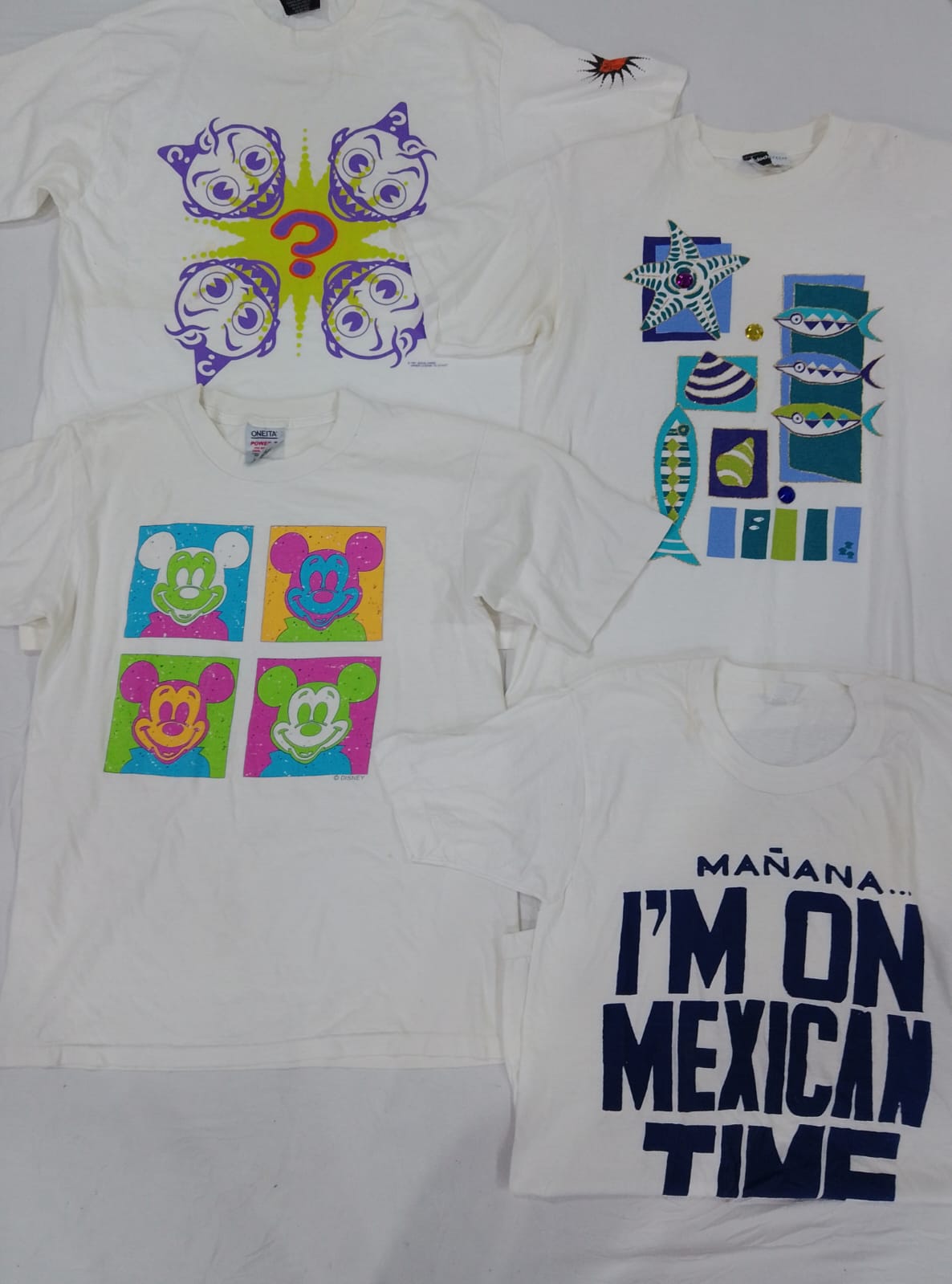 CR5317 ヴィンテージ レトロ シングル ステッチ Tシャツ