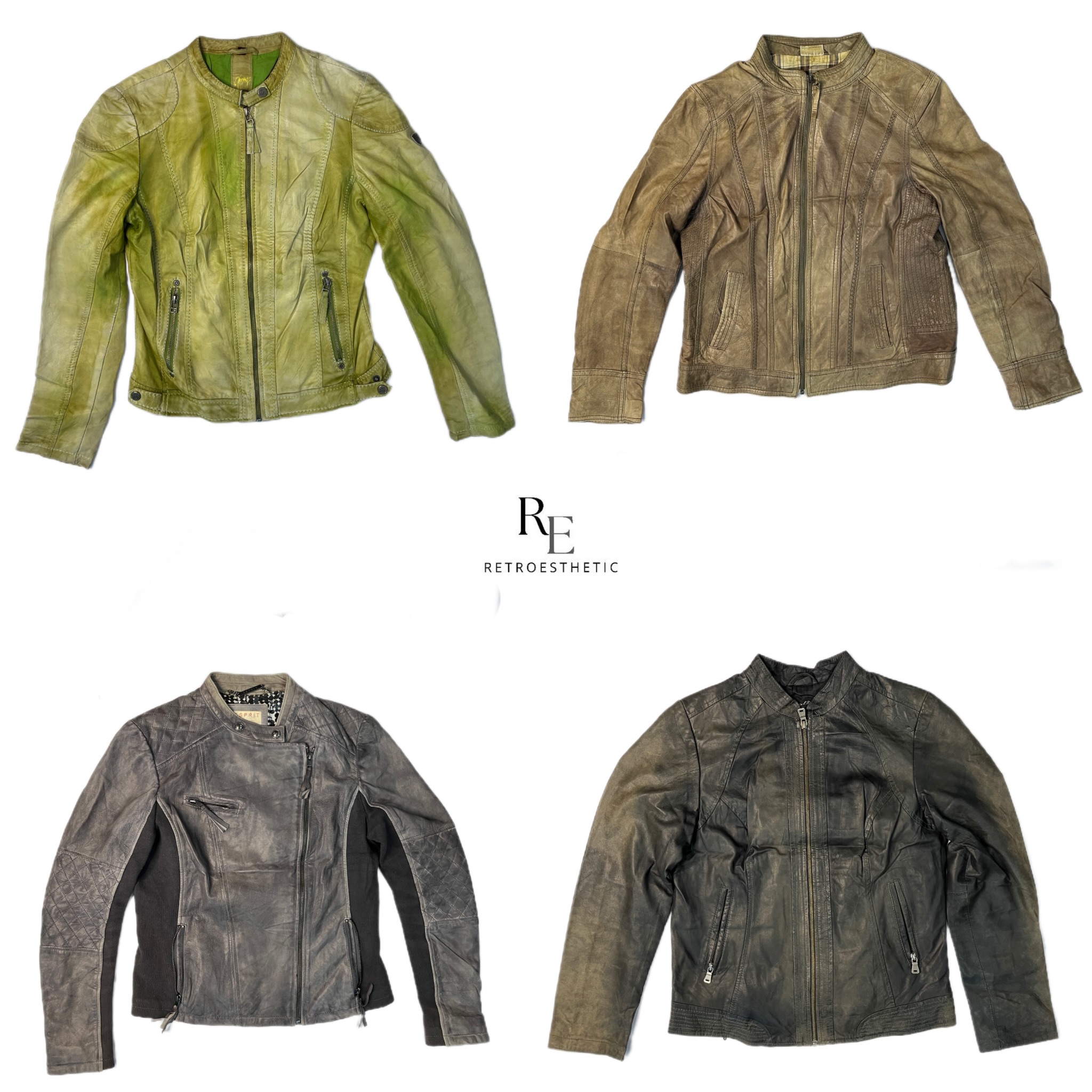 90/s Vibe Y2K Leather Jacket (RE-2177)