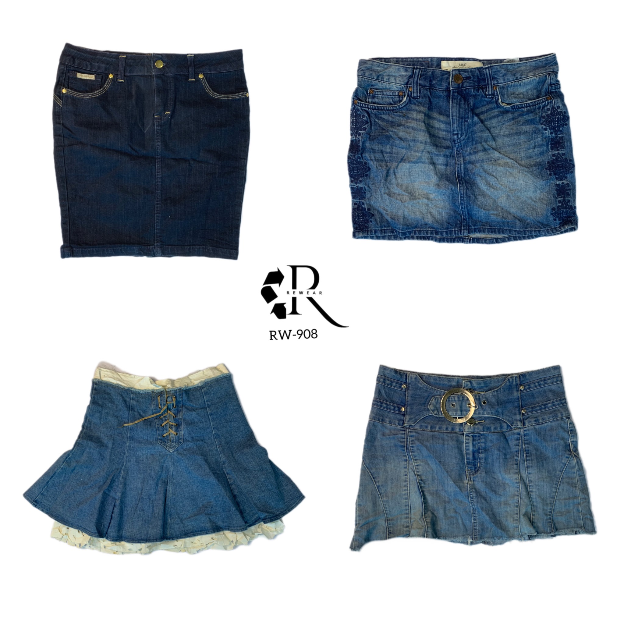 Y2K Britney Era Denim Mini Skirts(RW-908)