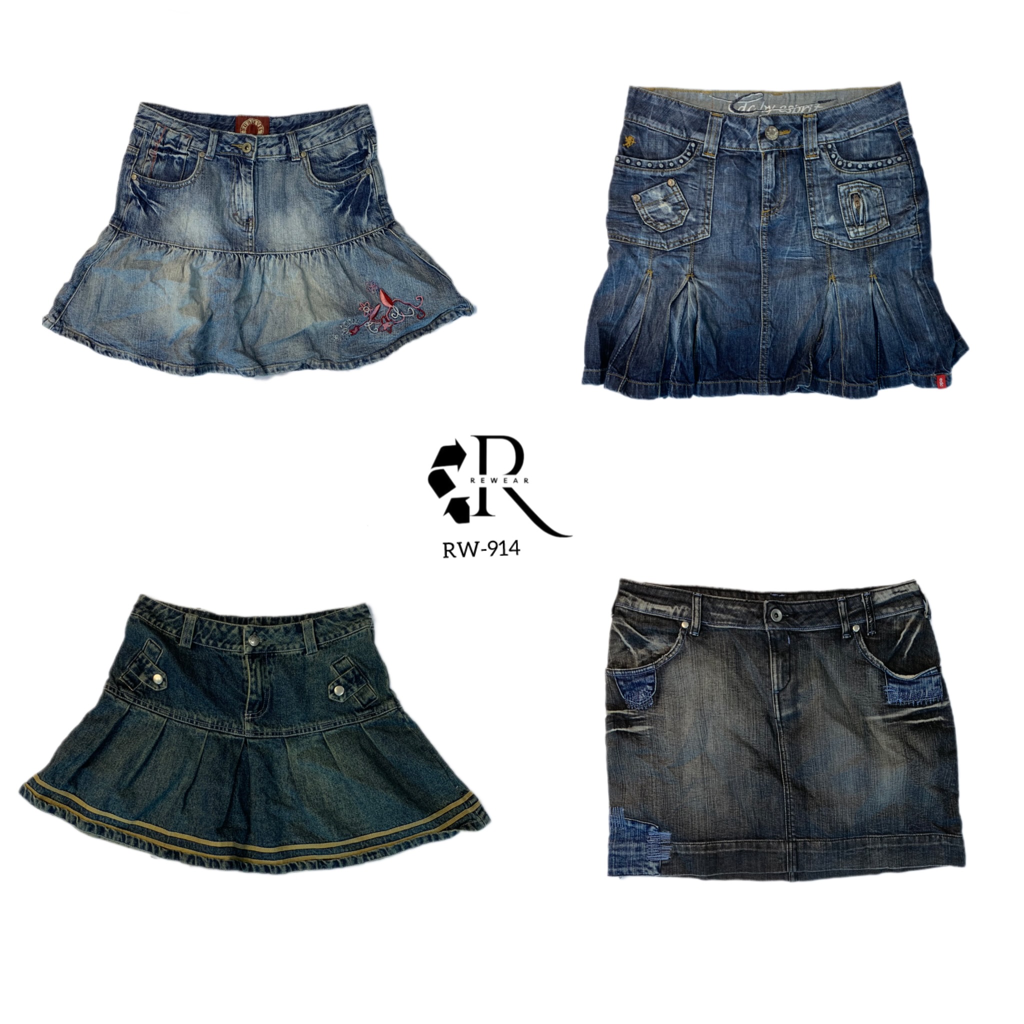 Y2K Britney Ära Denim Mini Röcke (RW-914)