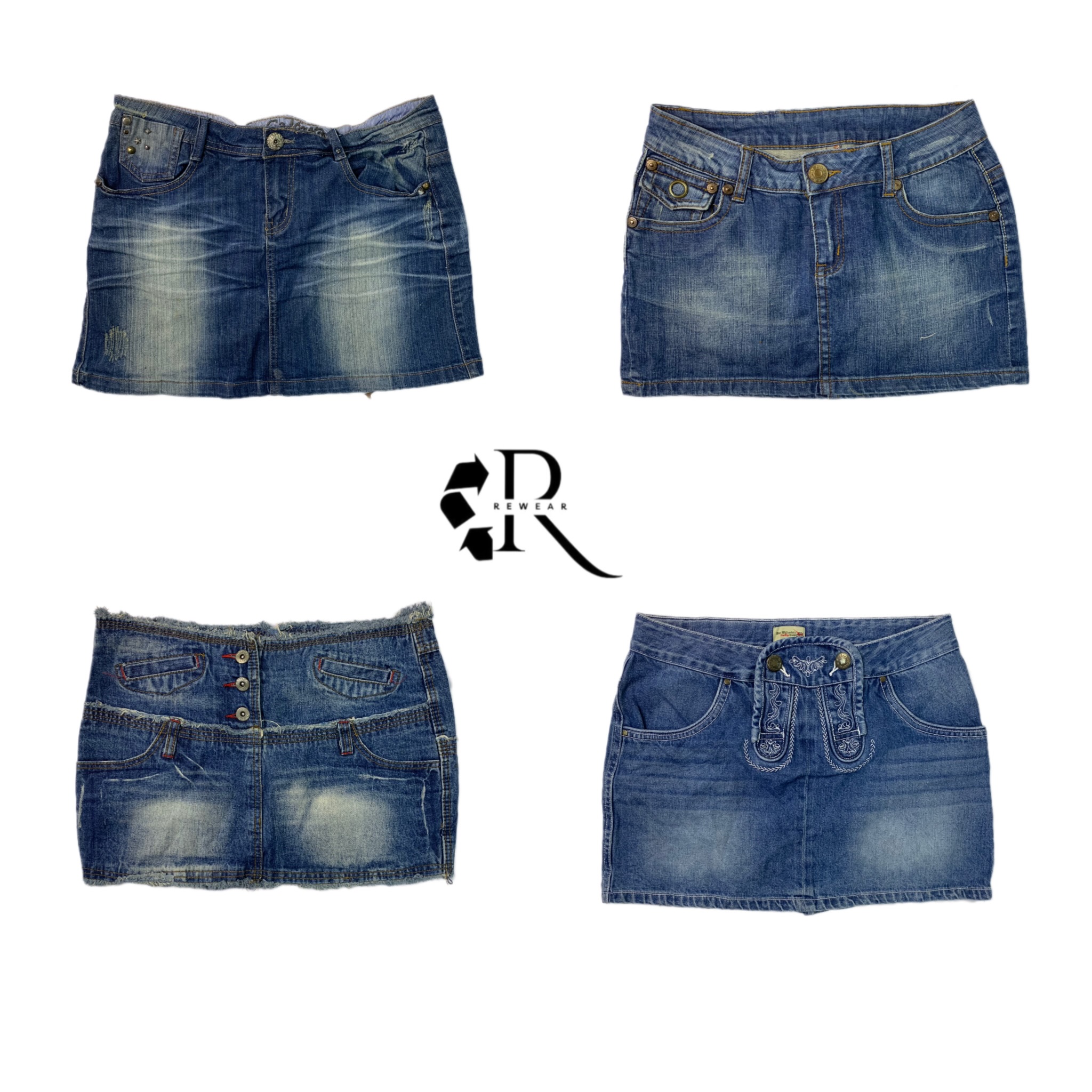 Y2K IT Girl Denim Mini Skirts (RW-1112)