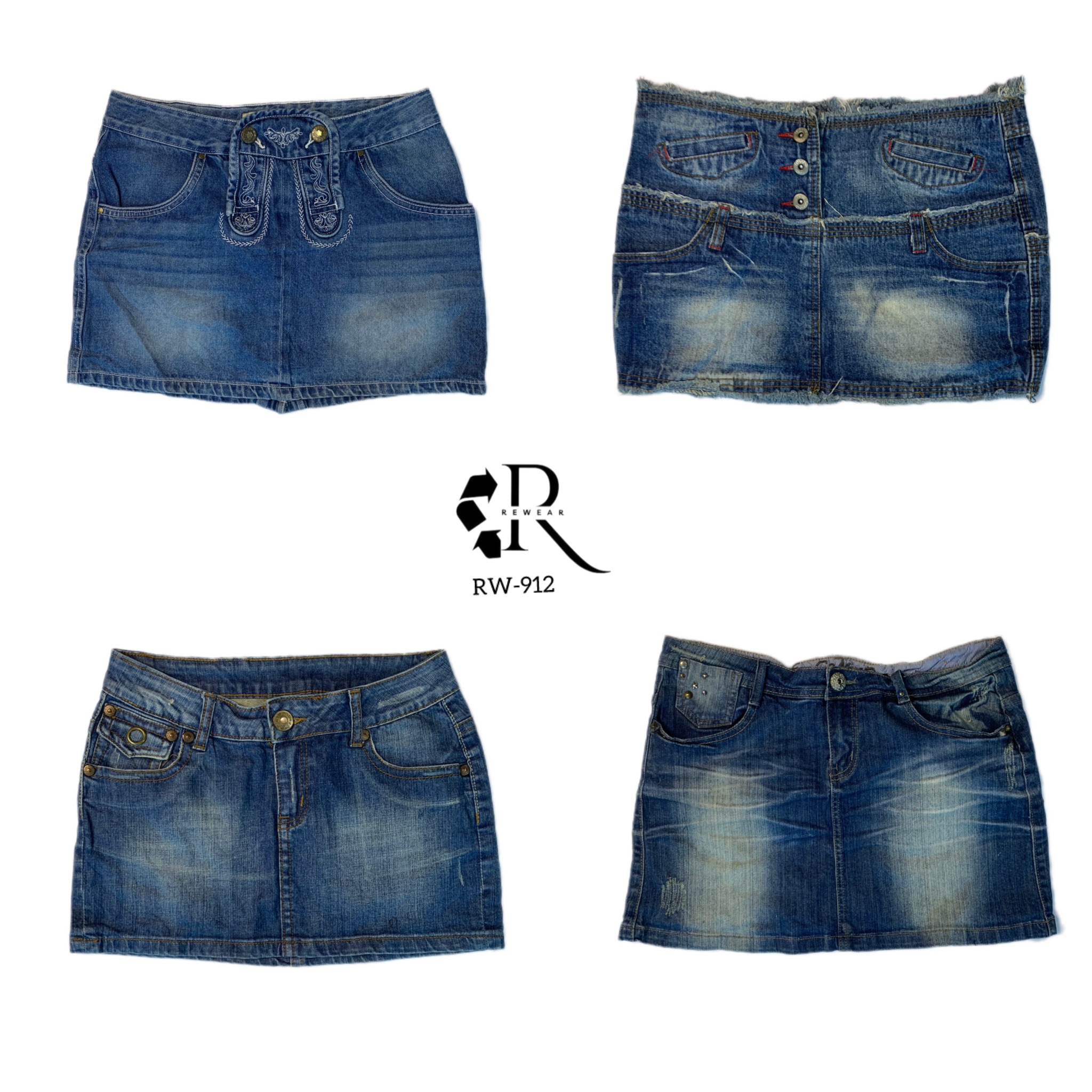 Y2K IT Girl Denim Mini Skirts (RW-912)