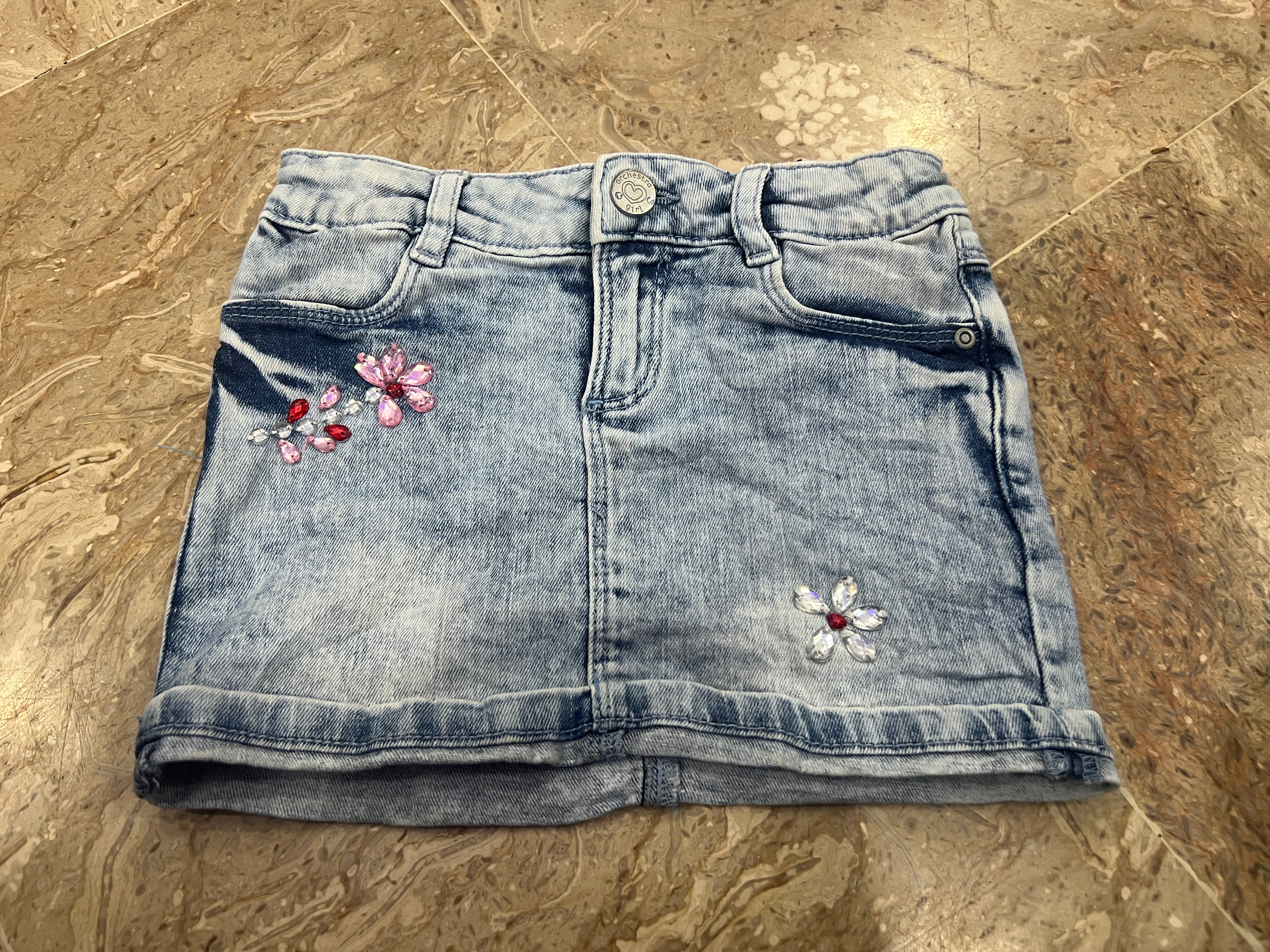 Denim kids mini skirt