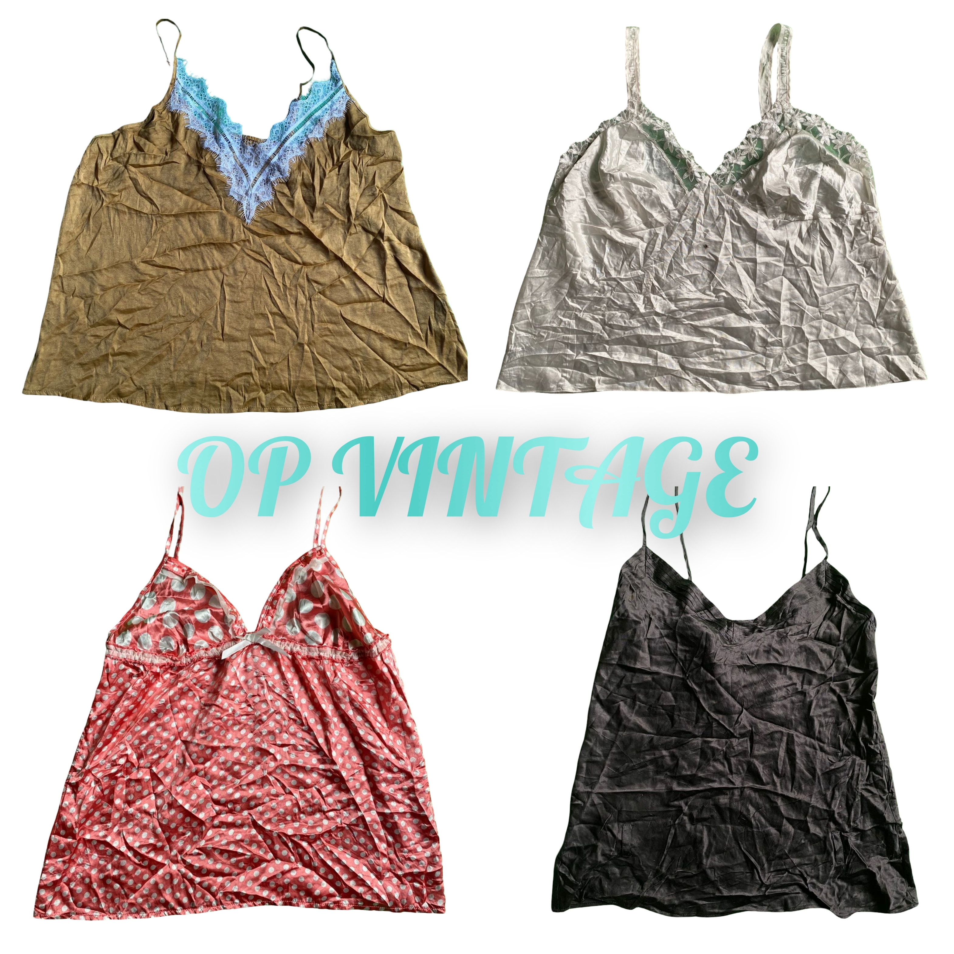 OP VINTAGE 0018 Y2K SEXY SLIP TOPS