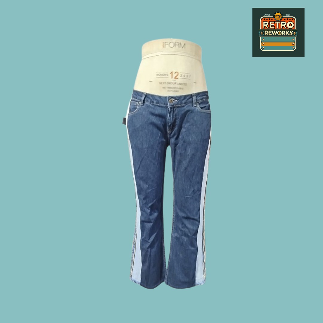 SS25 Upcycled Contrast Panel Wide-Leg Jeans