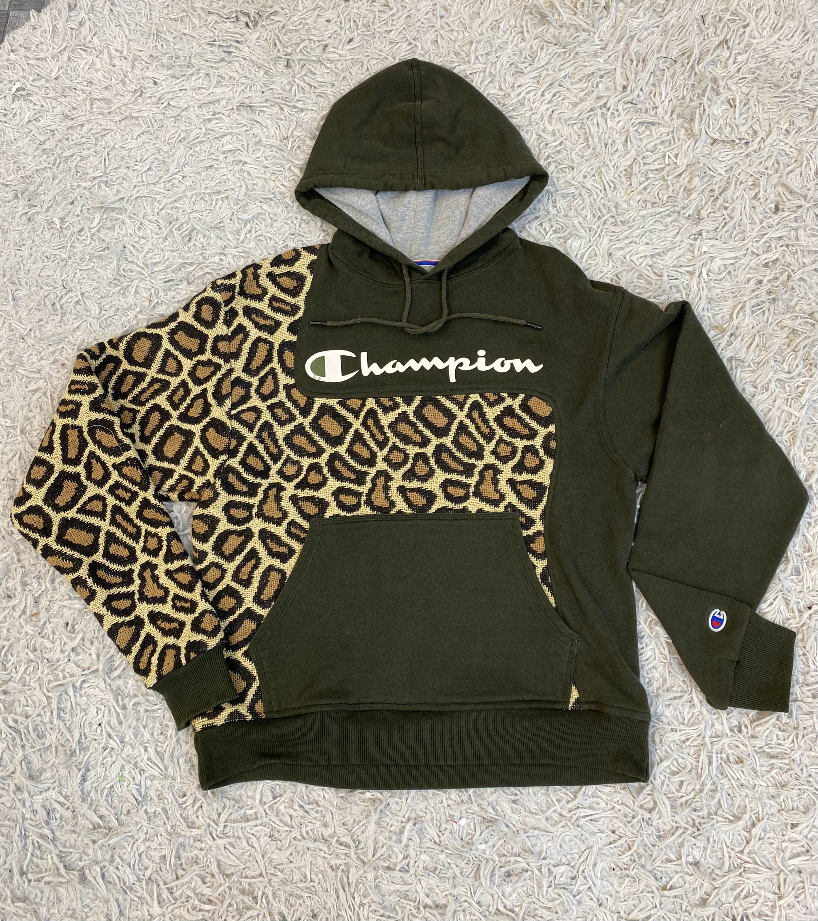 Upcycle  mix branded  hoodies with tapestry