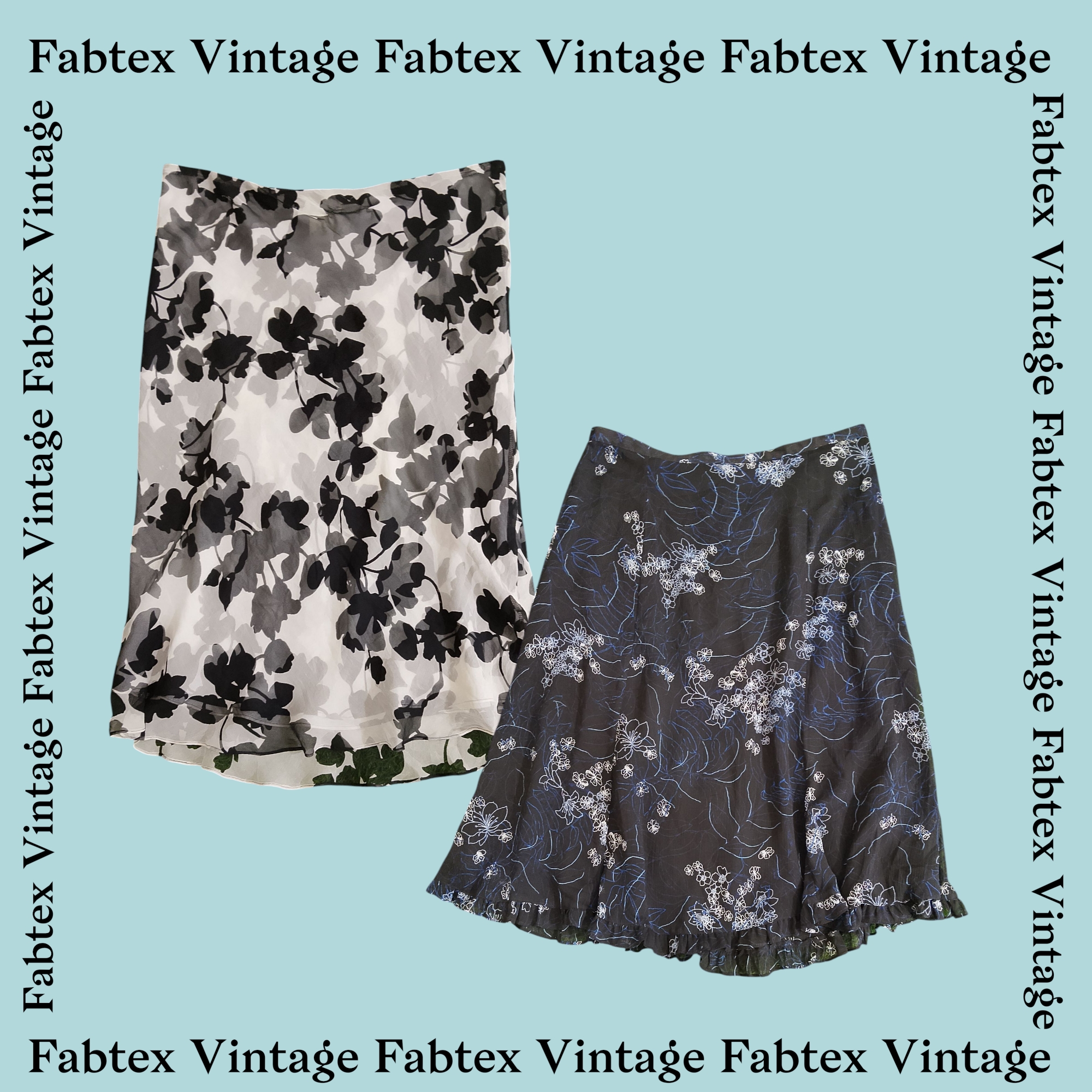 (FV-121) Y2K Floral Printed Skirts