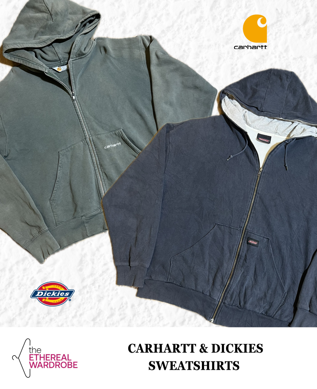 Carhartt & Dickies Sweatshirts & Zipper Hoodies 10pcs