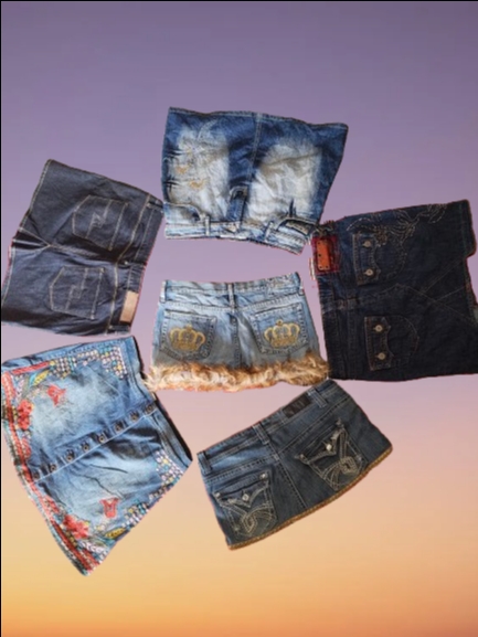 Denim studio mini ladies skirts (MSK-36)