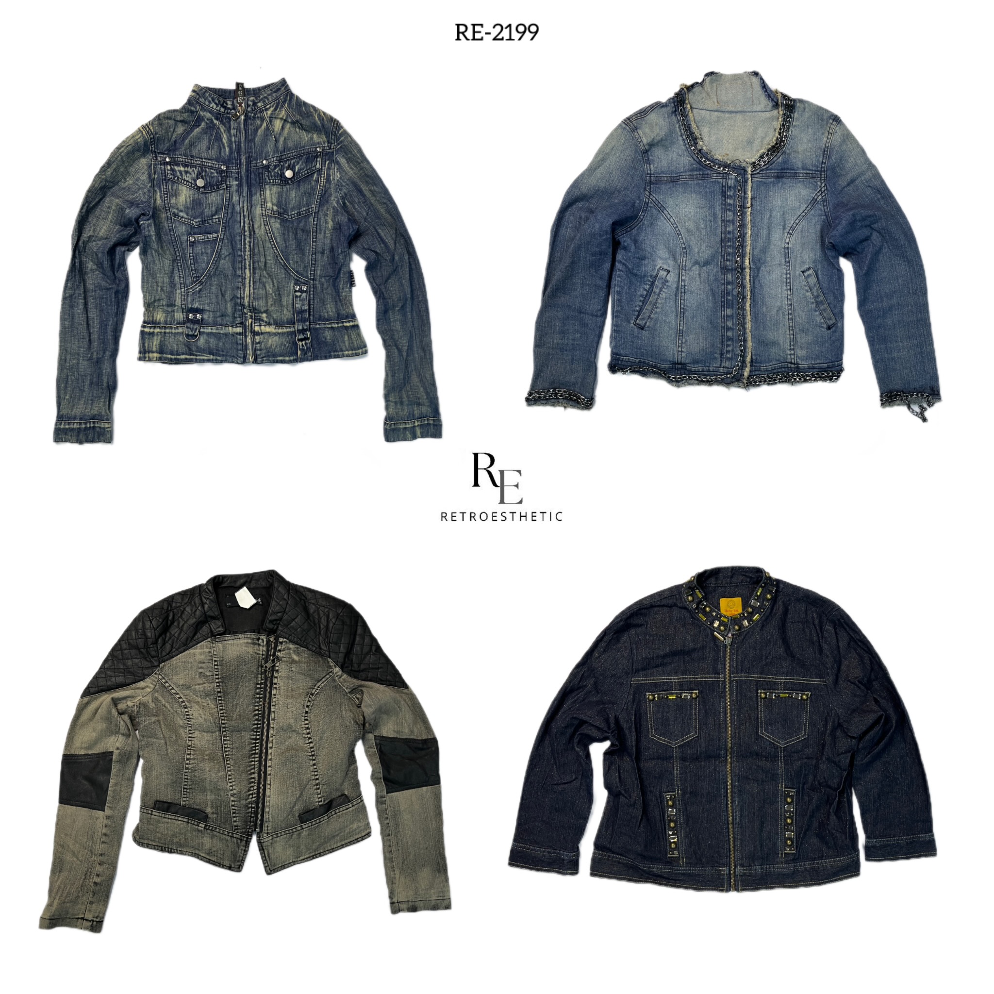 Y2K IT Girl Denim Jackets (RE-2199)