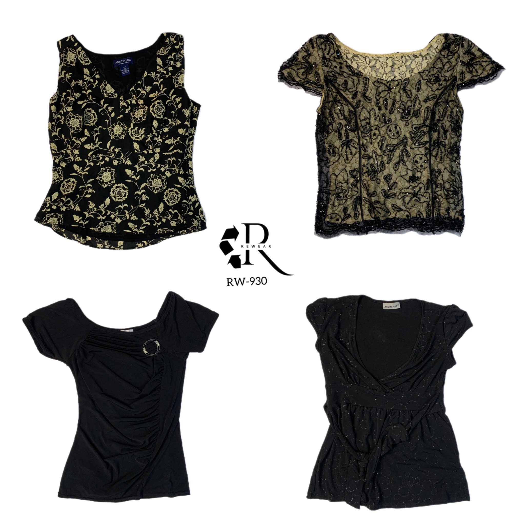 Y2K Black Gothic Tops (Rw-930)