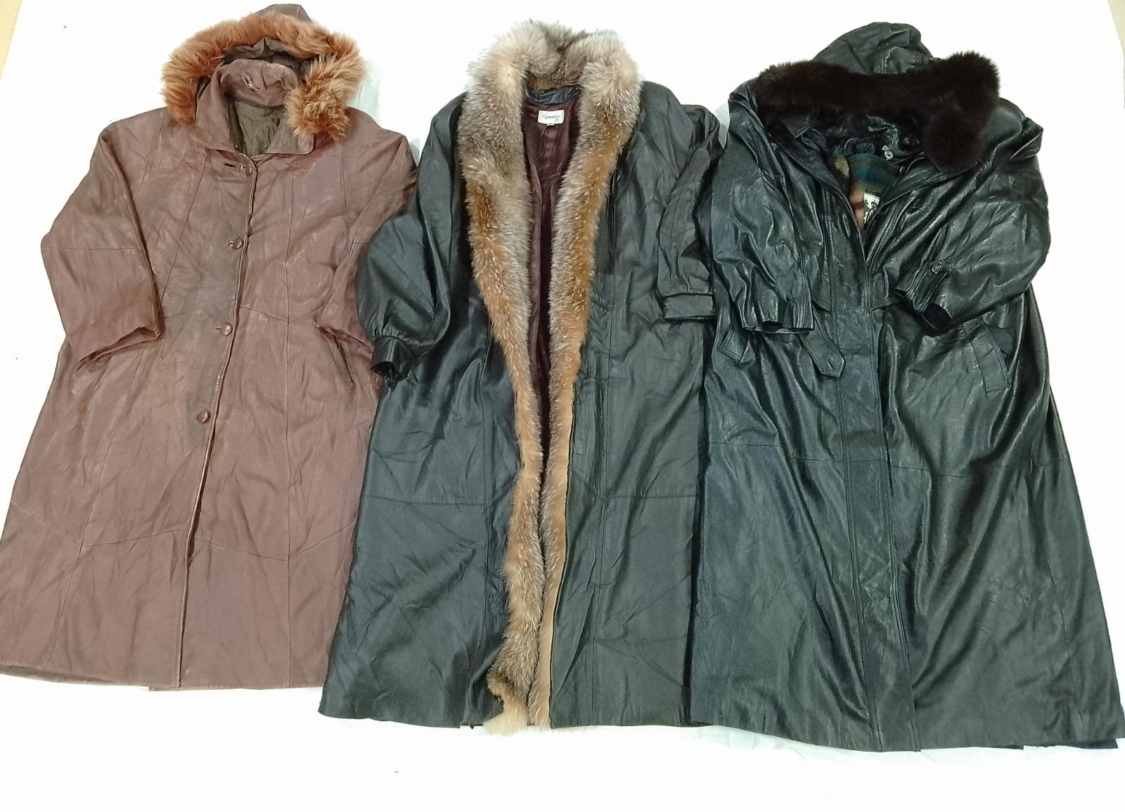 CR5329 ヴィンテージレザー トレンチコート ミックスバンドル