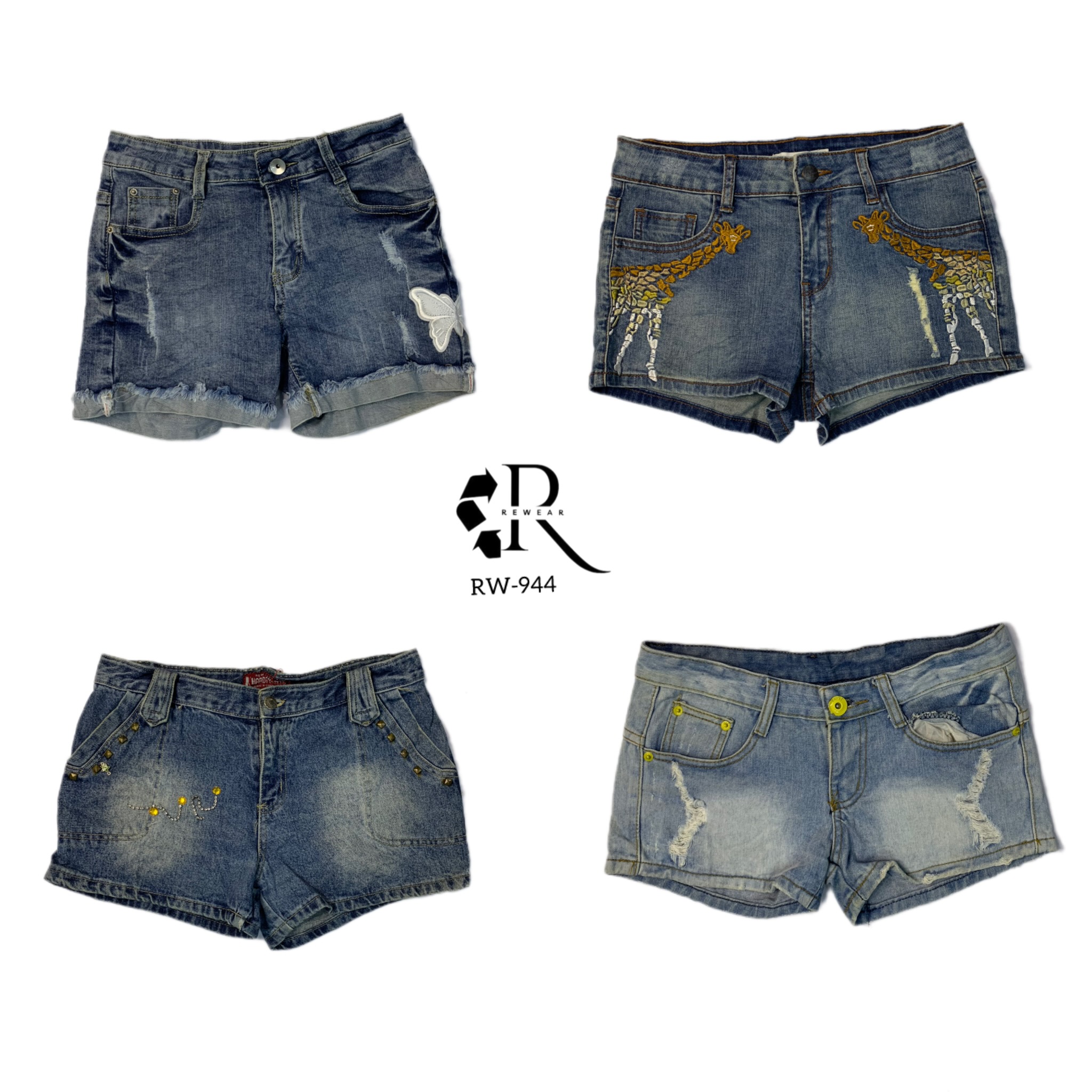 Y2K IT Girl Denim Shorts (Rw-944)