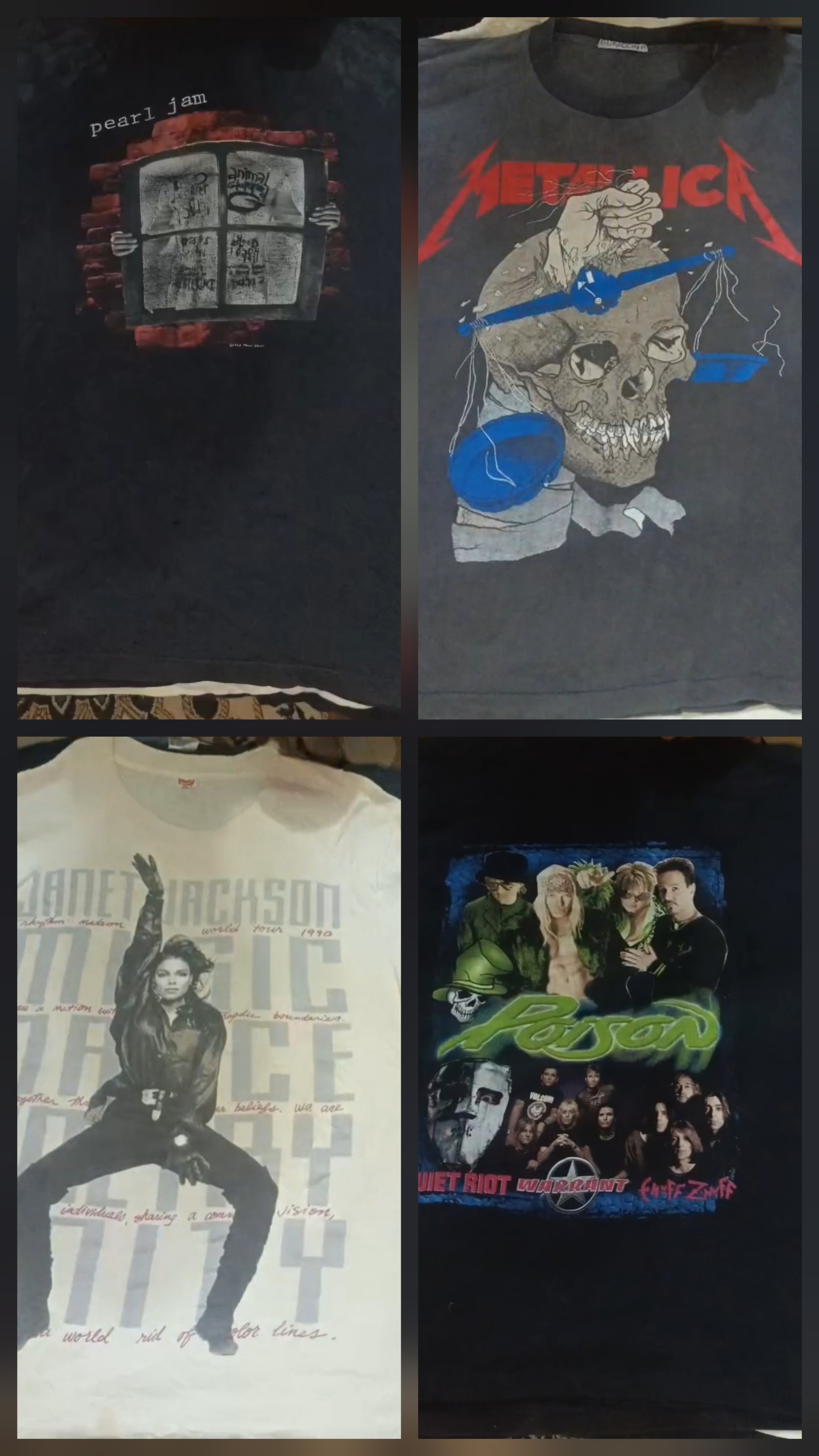 「本物のビンテージ 80年代-90年代 バンドTシャツ ロット」