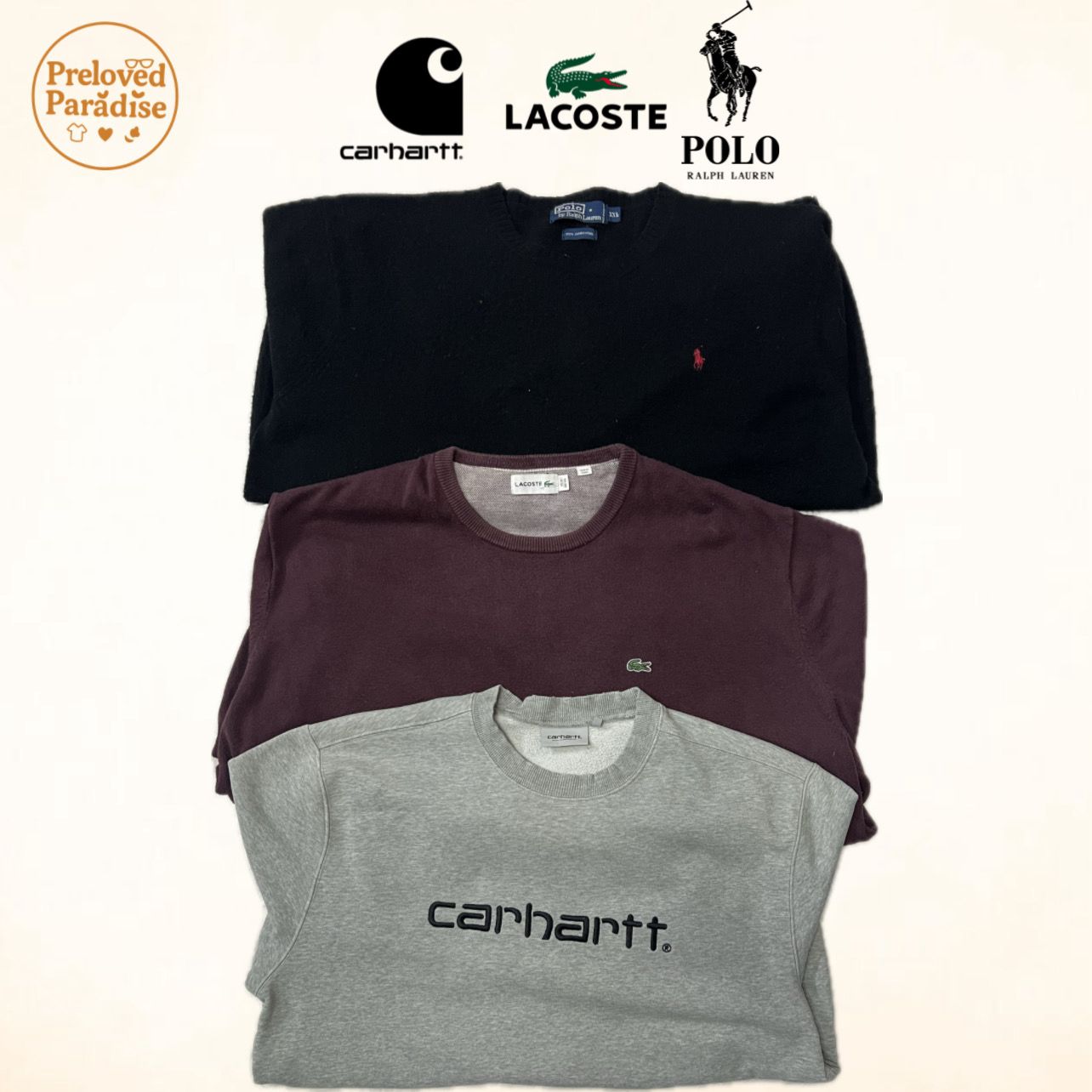 Carhartt , Lacoste , Ralph Lauren Mix Sweaters