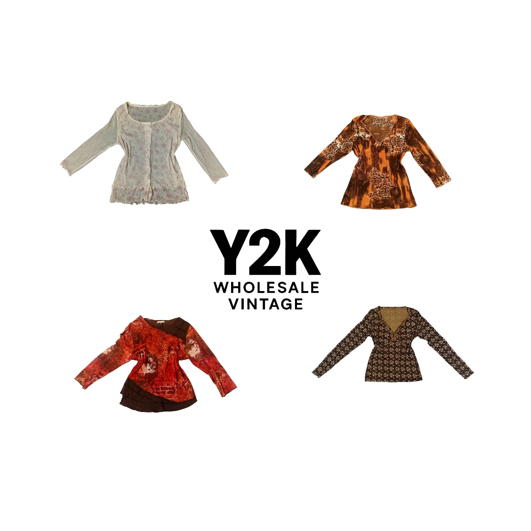 Y2K European Mesh Long Sleeve Tops  (YWV207)