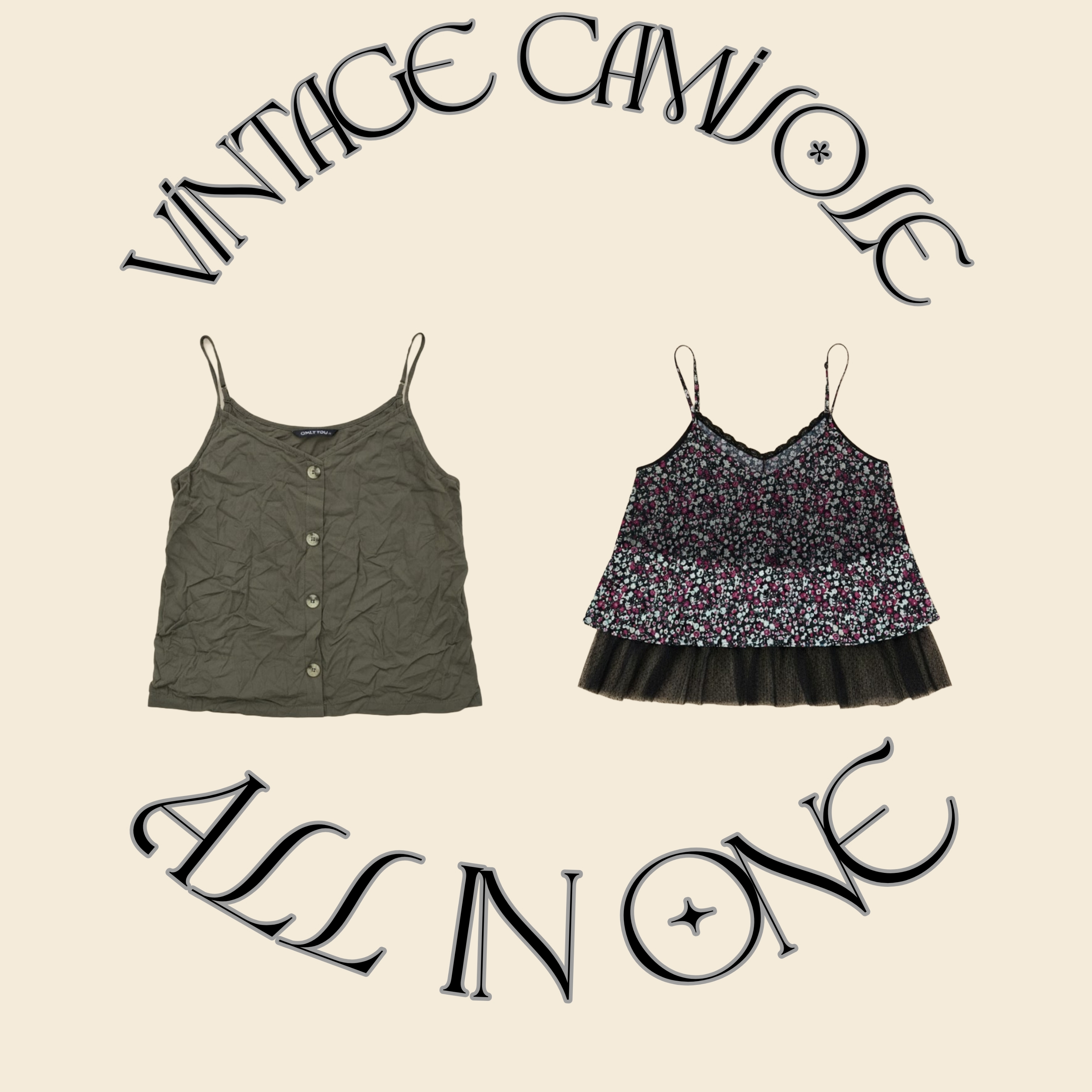 ビンテージ Y2K キャミソール (AIO-0151)