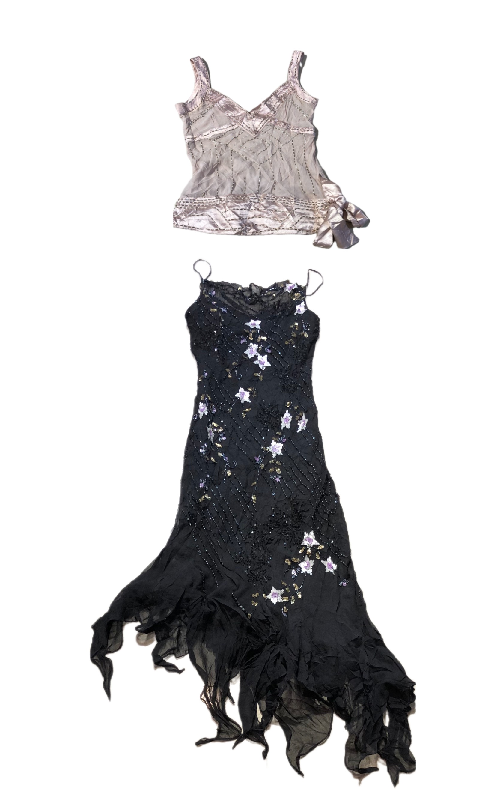 Beaded dress & tops