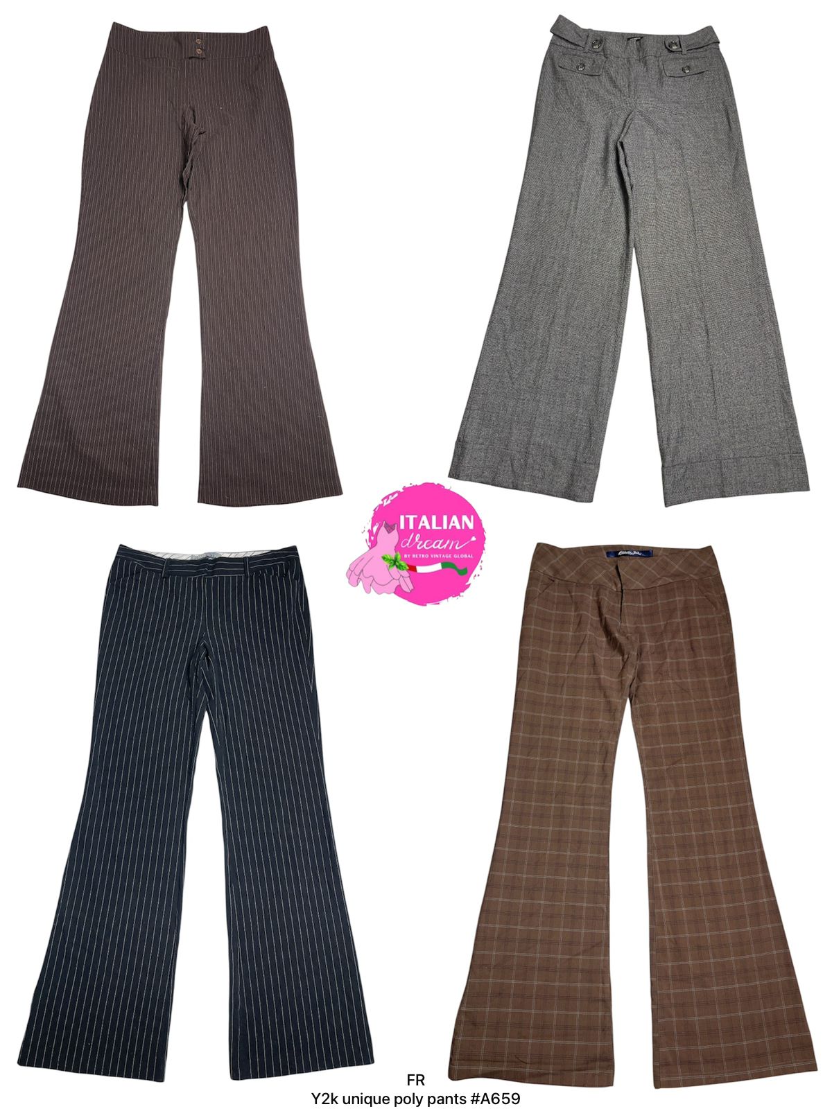 Y2k unique poly pants
