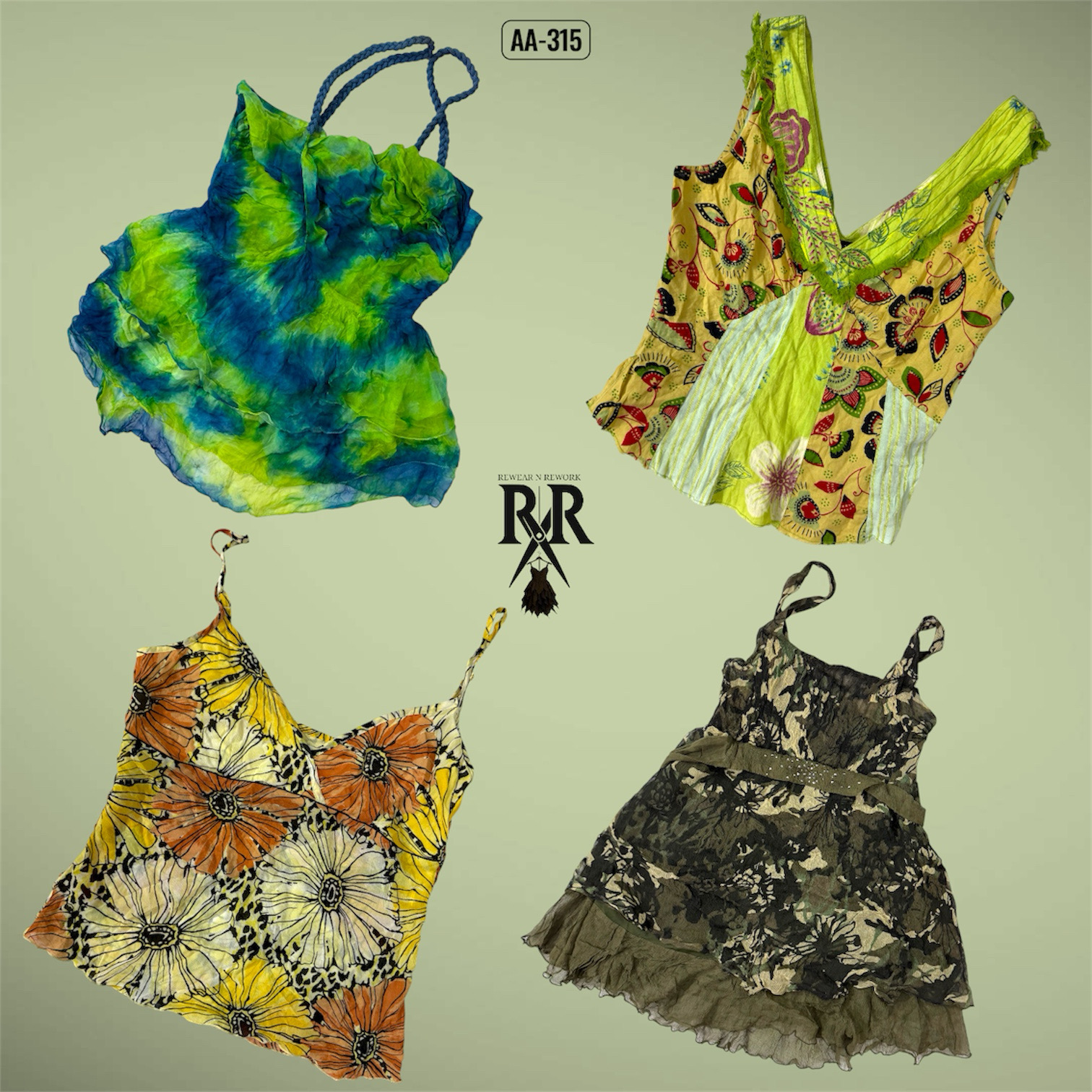 Y2K Forest Wave Mix Cami Tops (AA-315)