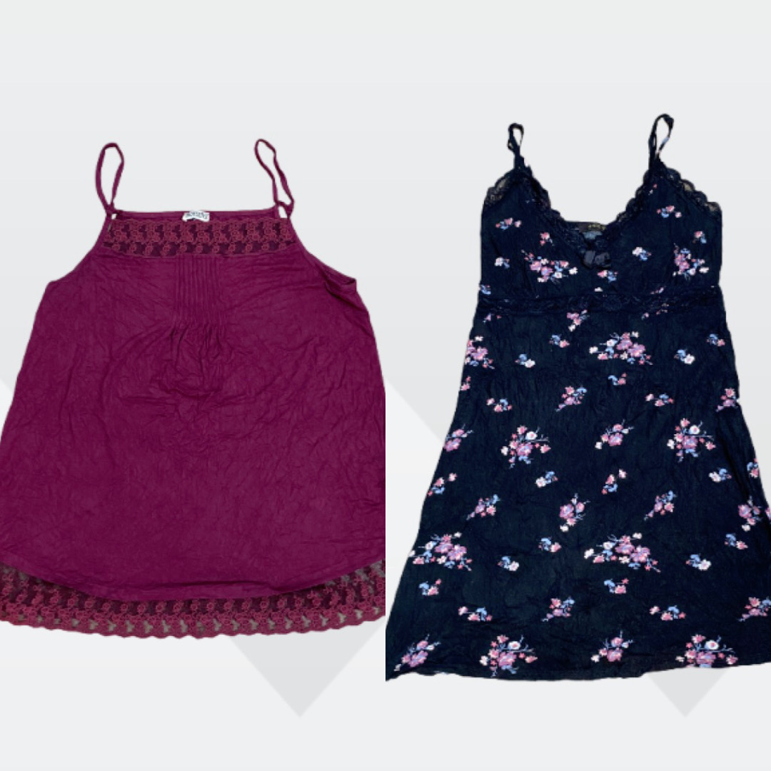 Y2K Baby Lace&VShape Camisole16Pcs