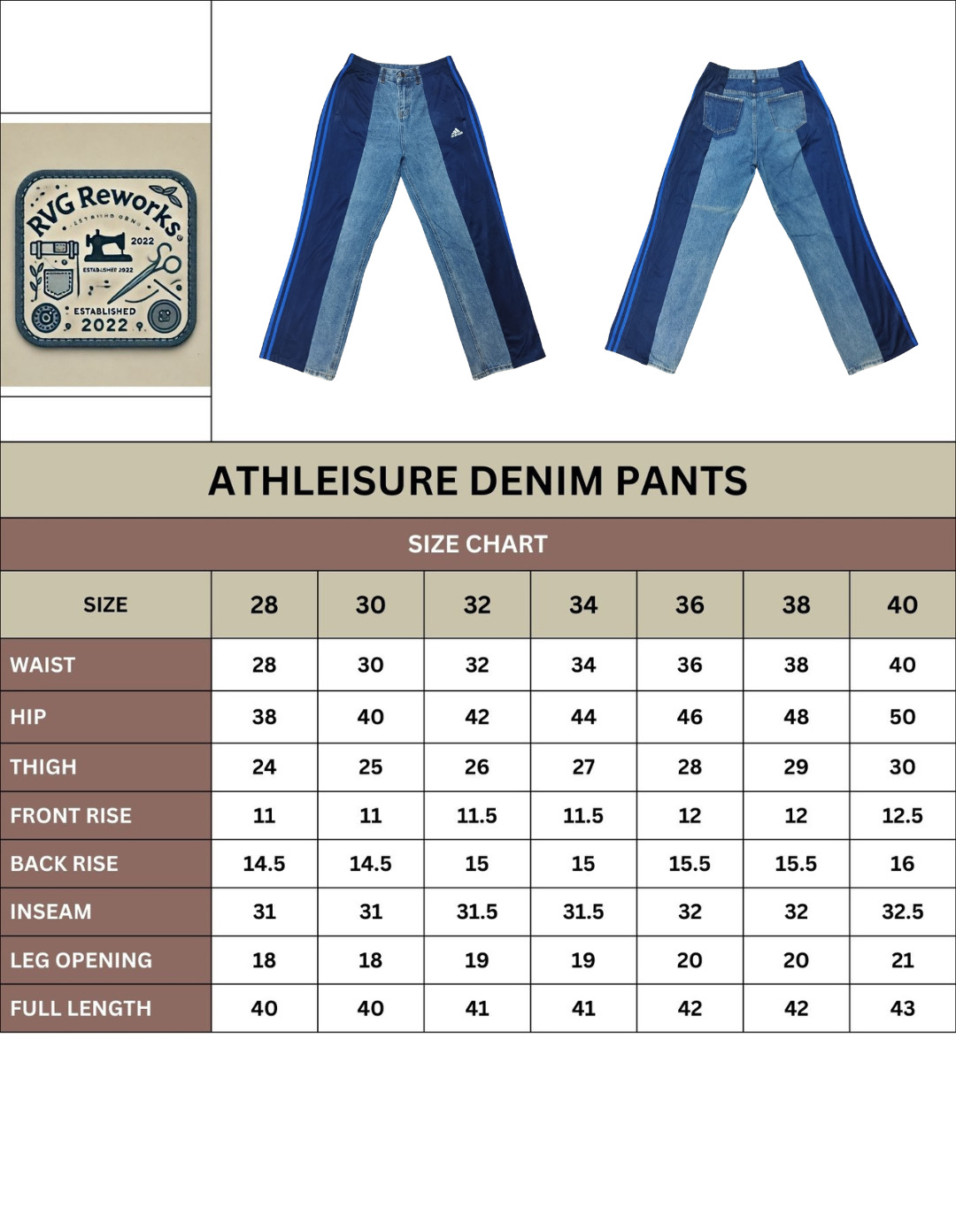 Pantalons en denim et de magasinage revalorisés