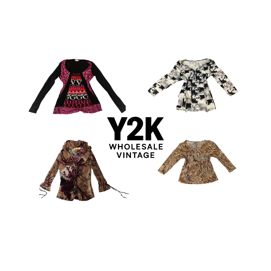 Y2K European Mesh Long Sleeve Tops  (YWV210)