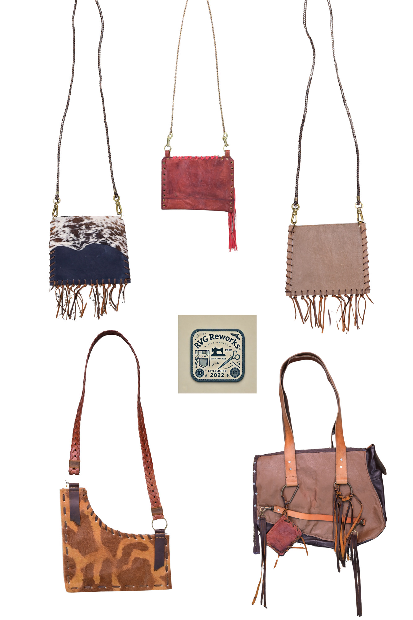 Upcycled Leather Satchel Bags