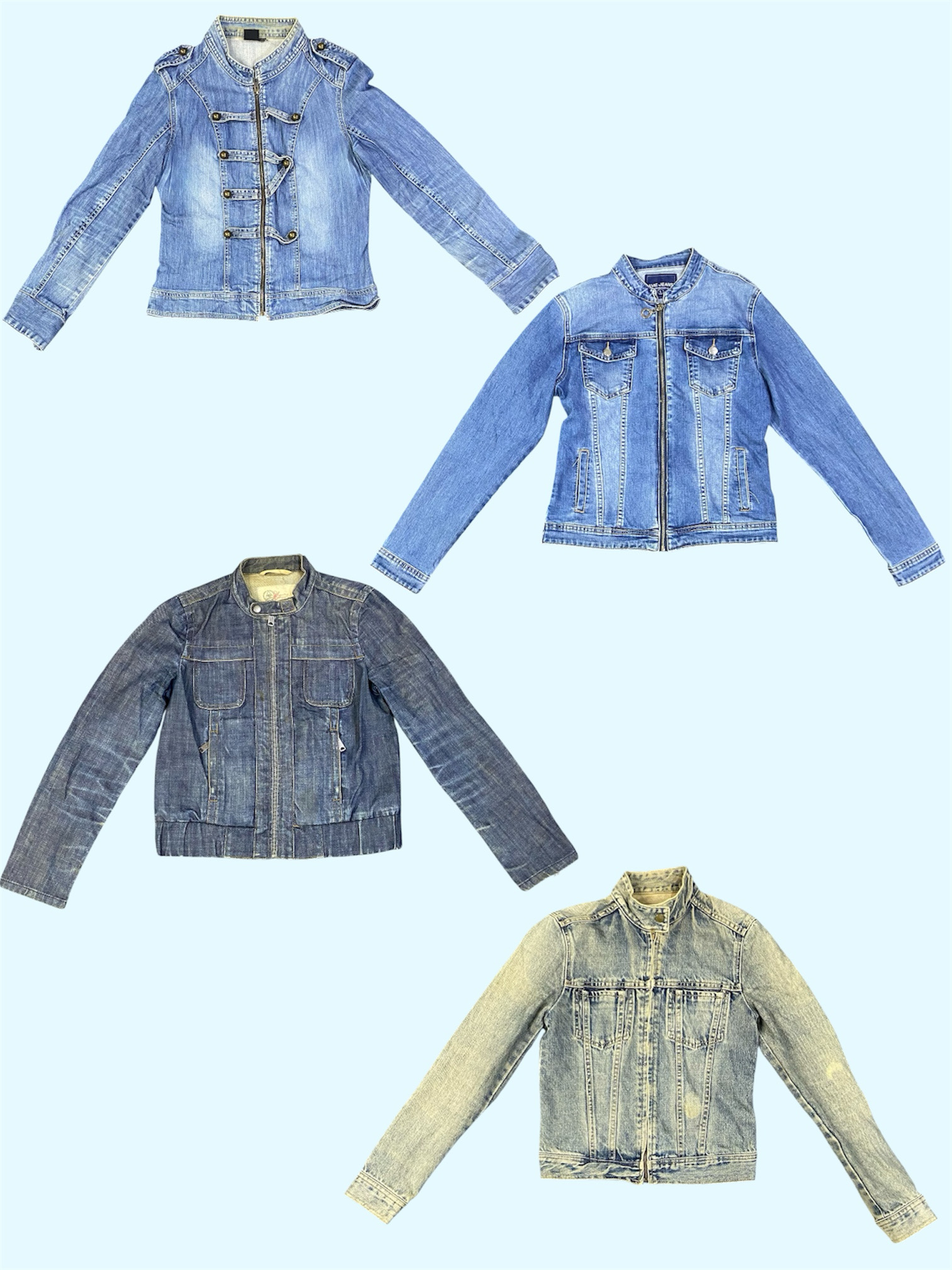 Sonhos de Denim Y2K: Uma Coleção de Jaquetas Jeans Inspiradas nos Anos 2000 (TS-1117)