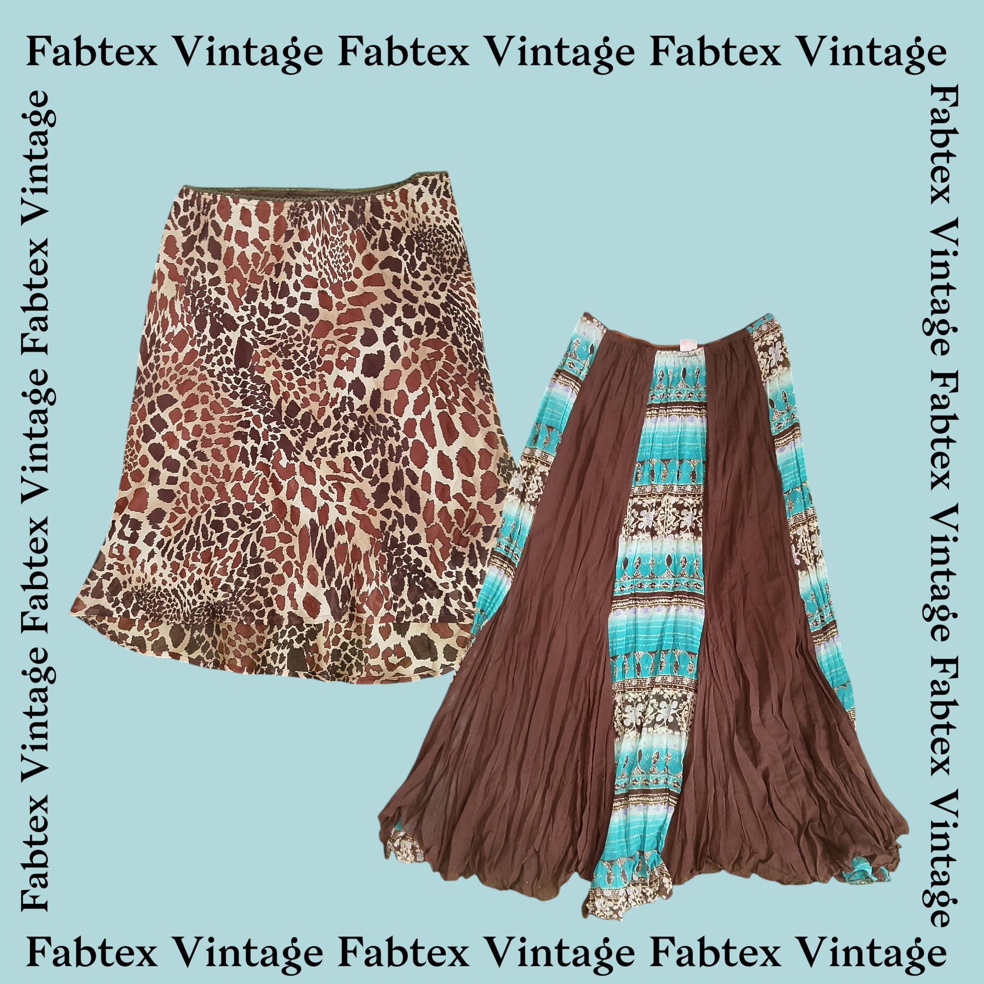 (FV-143) Boho Fairy Y2K  Summer Skirt