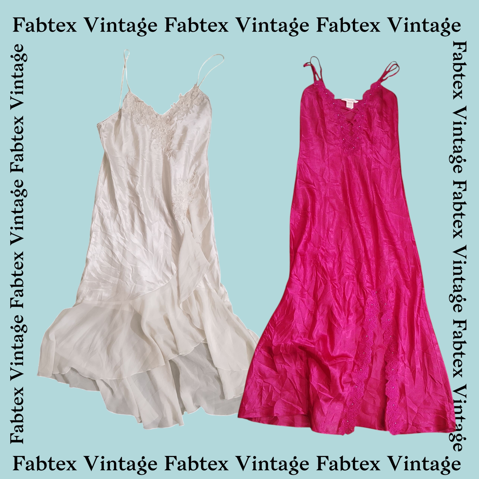 (FV-145) Long  Silk Slip Dress