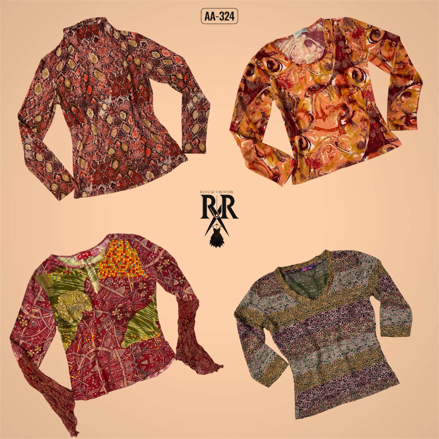 Y2K Grunge Full Sleeve Tops (AA-324)