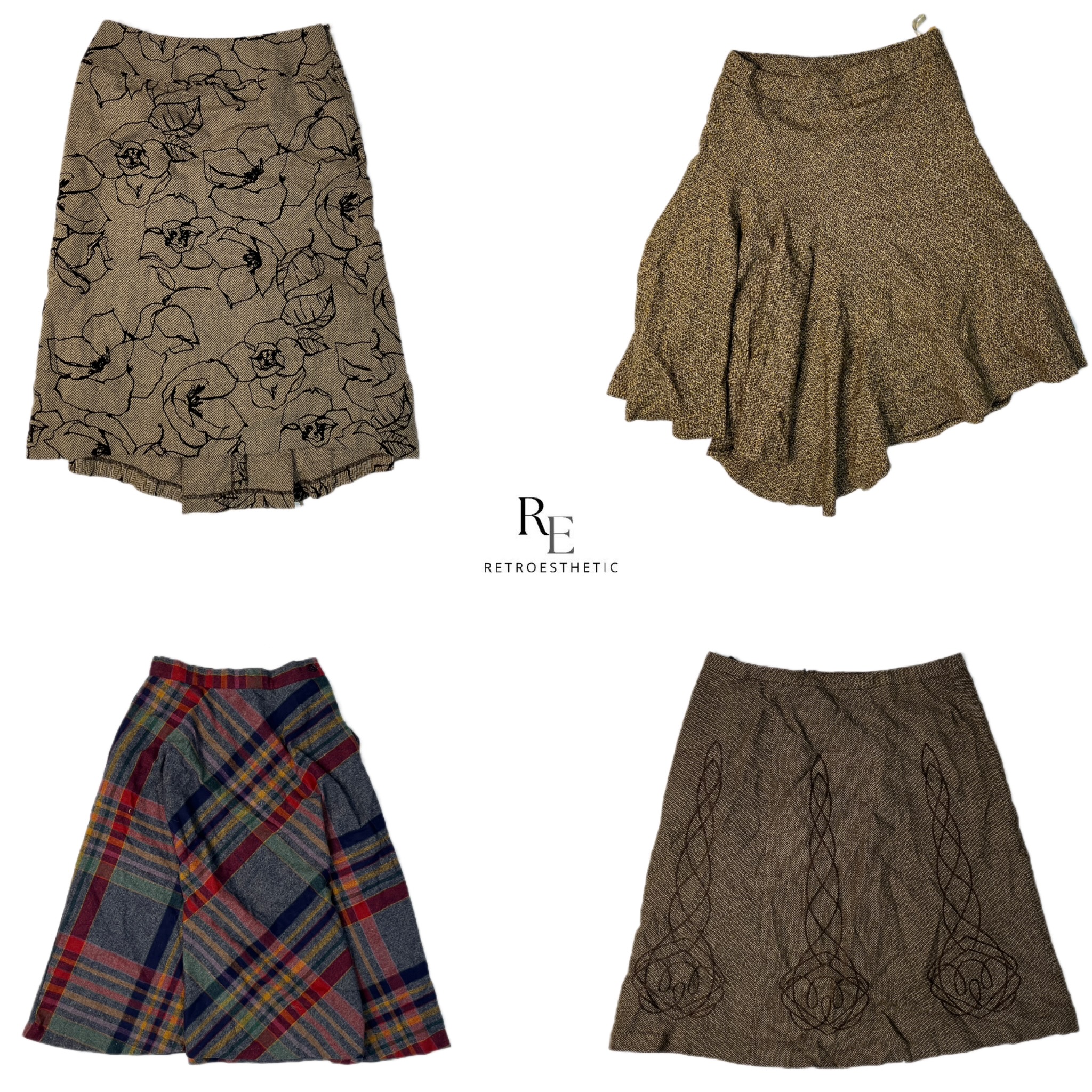 Y2K Wool Mix Skirts (RE-2207)