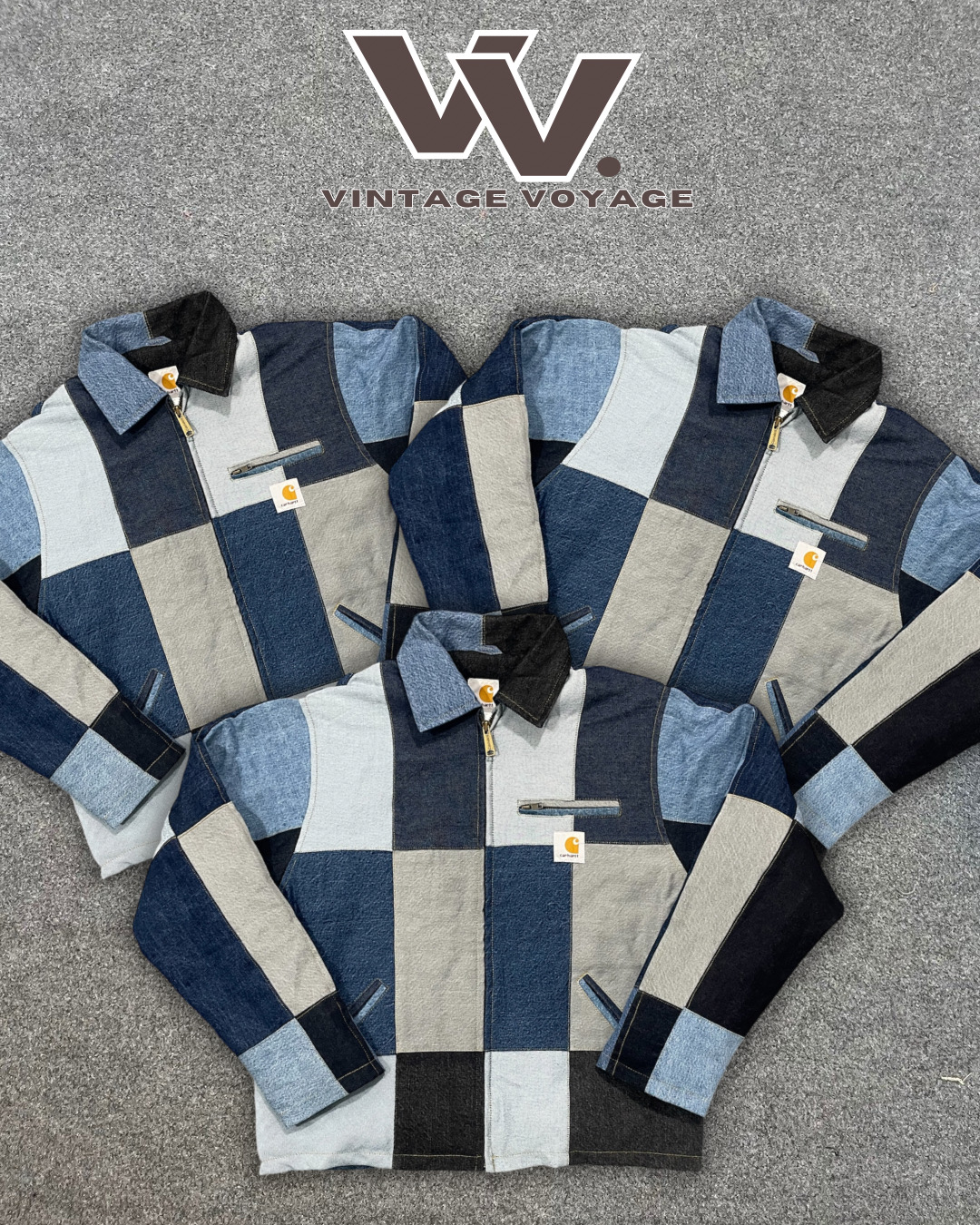 Carhartt reworked style patchwork Detroit jacket #141025