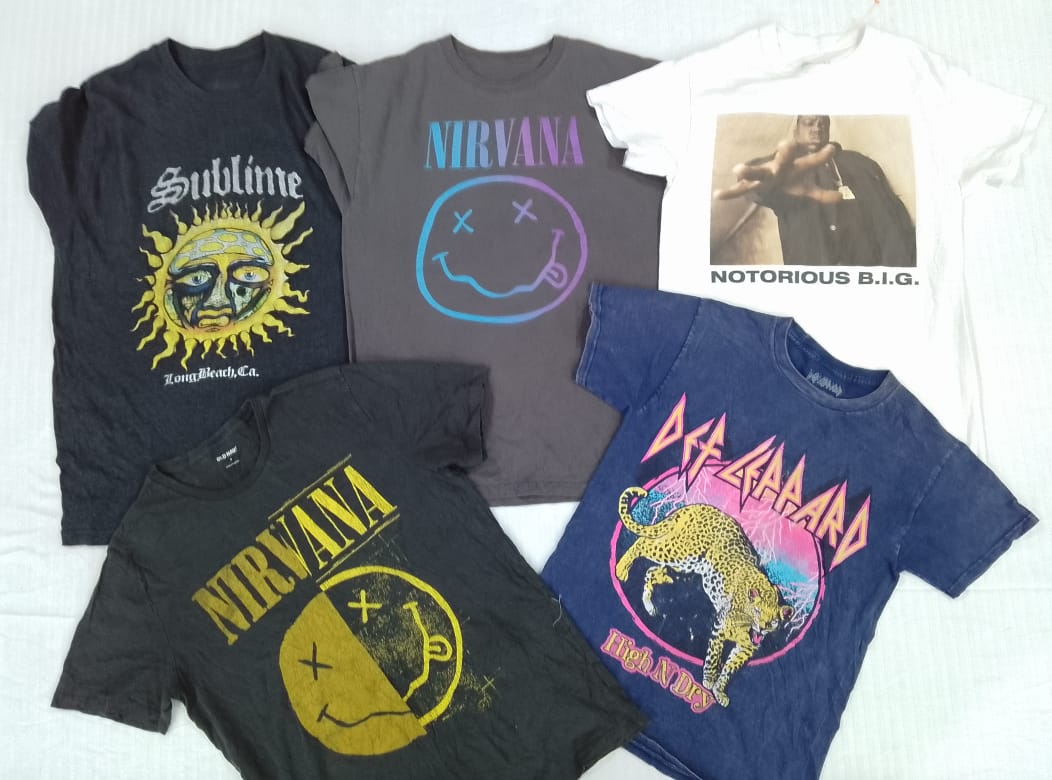 CR5345 ヴィンテージ ミュージック バンド Tシャツ バンドル