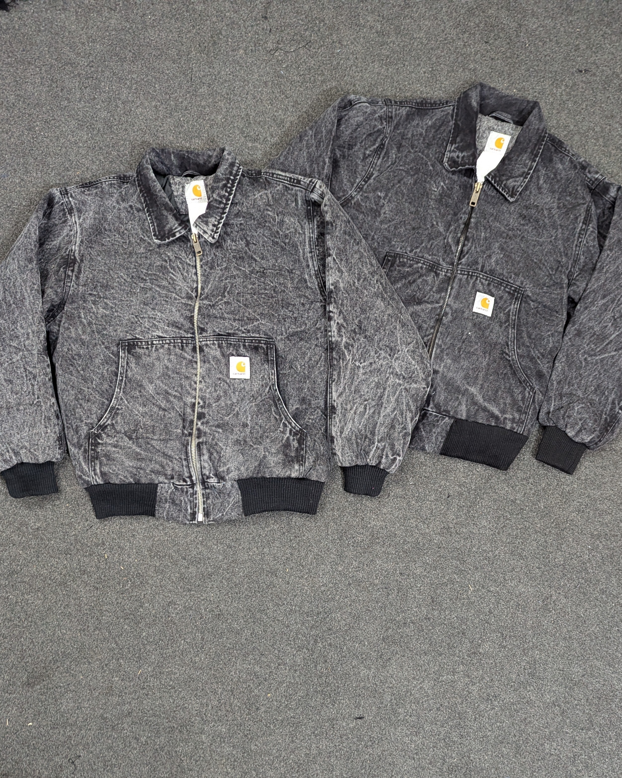 Jaquetas Detroit desbotadas com lavagem ácida reworked da Carhartt vintage