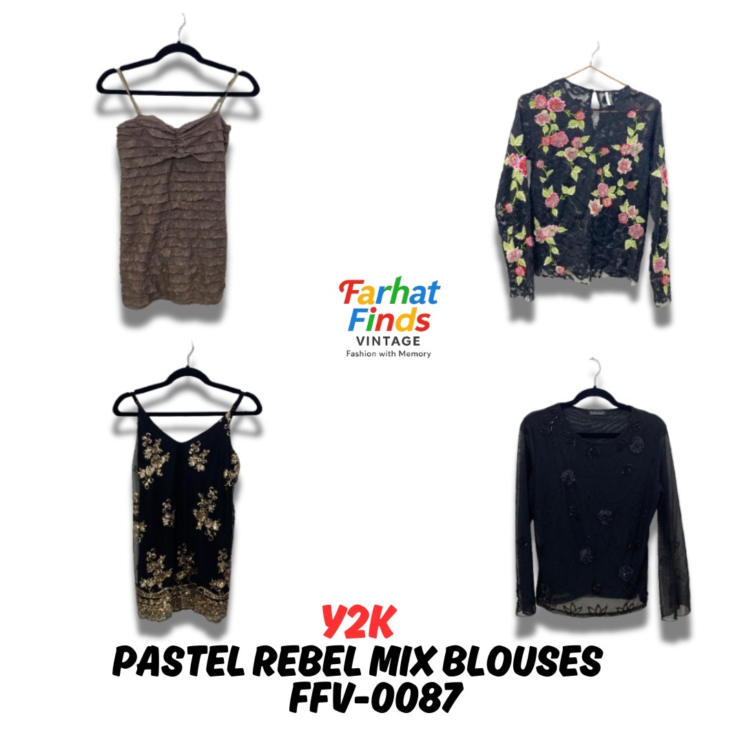 Y2K PASTEL REBEL MIX BLOUSES - FFV 0087