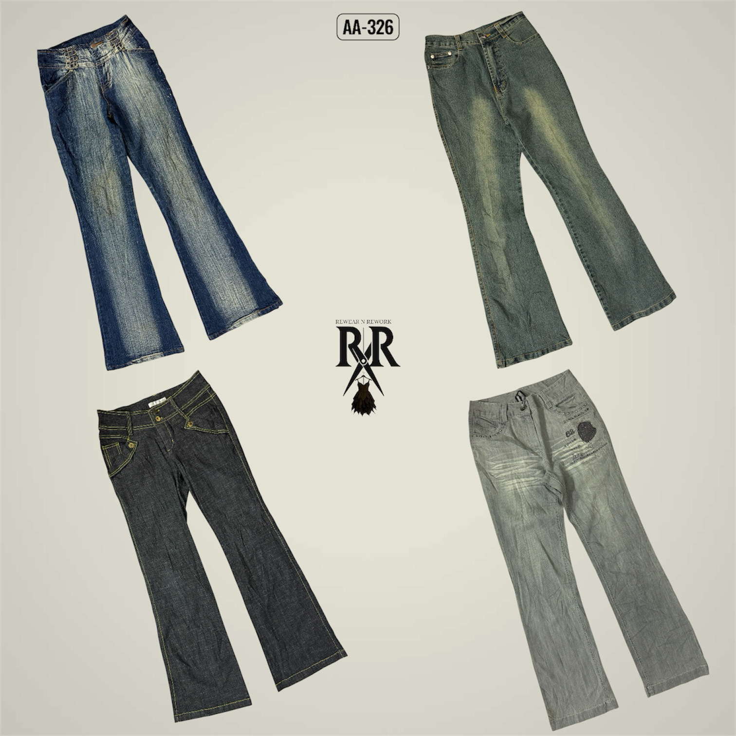 Y2K Britney Era Unique Denim Jeans (AA-326)