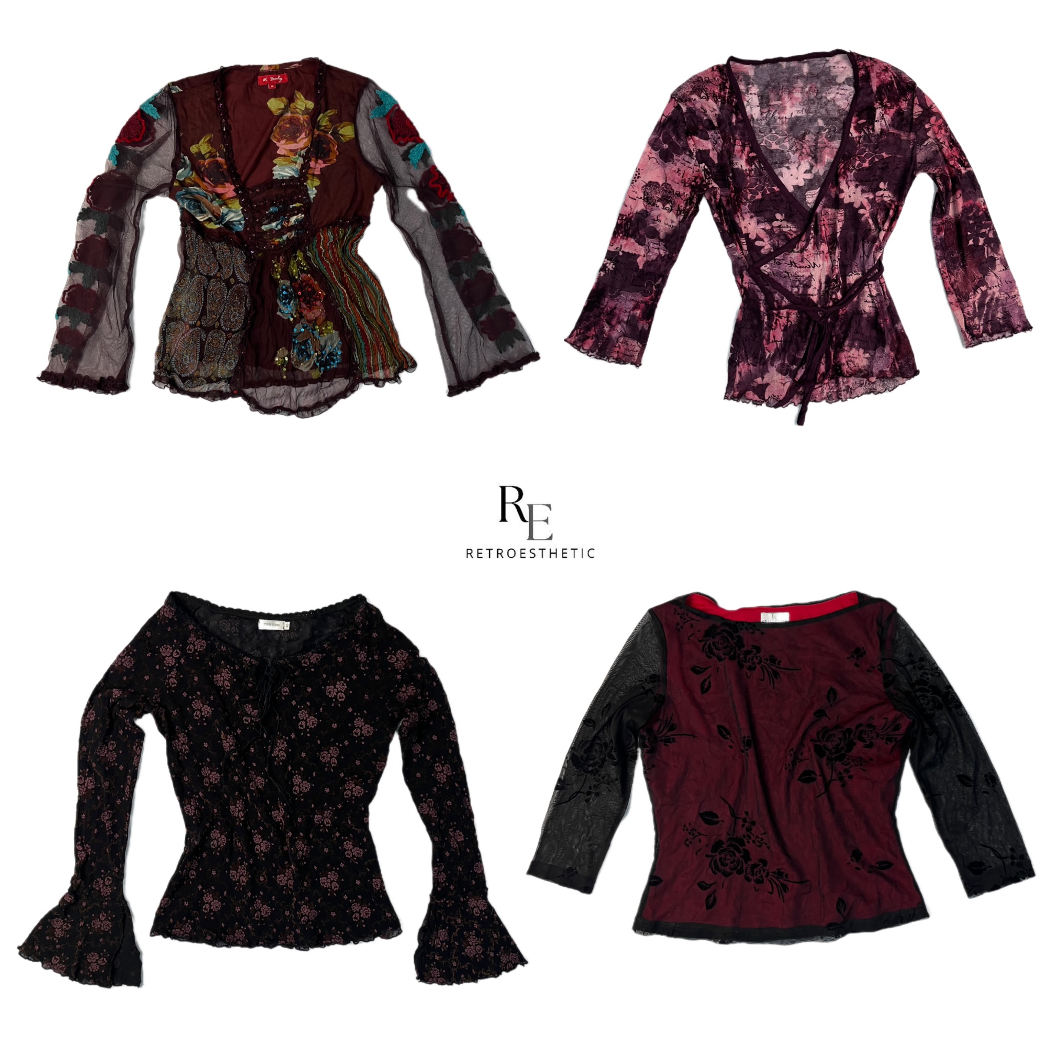 Camisetas de Manga Longa Estampadas Y2k Mix (RE-2228)