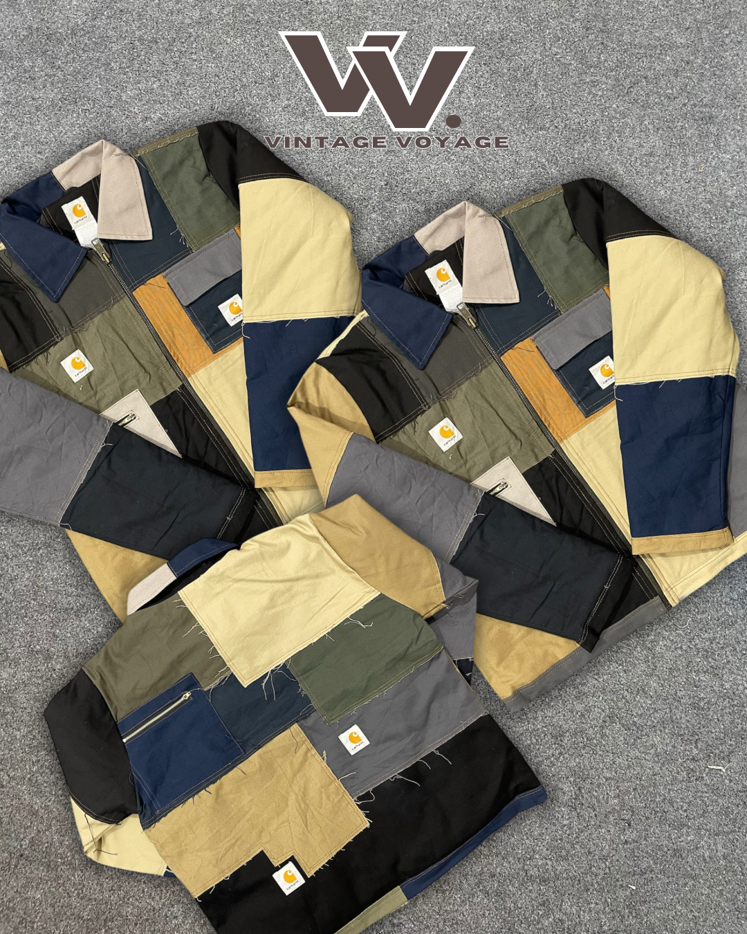 Carhartt reworked style patchwork Detroit jackets #151025